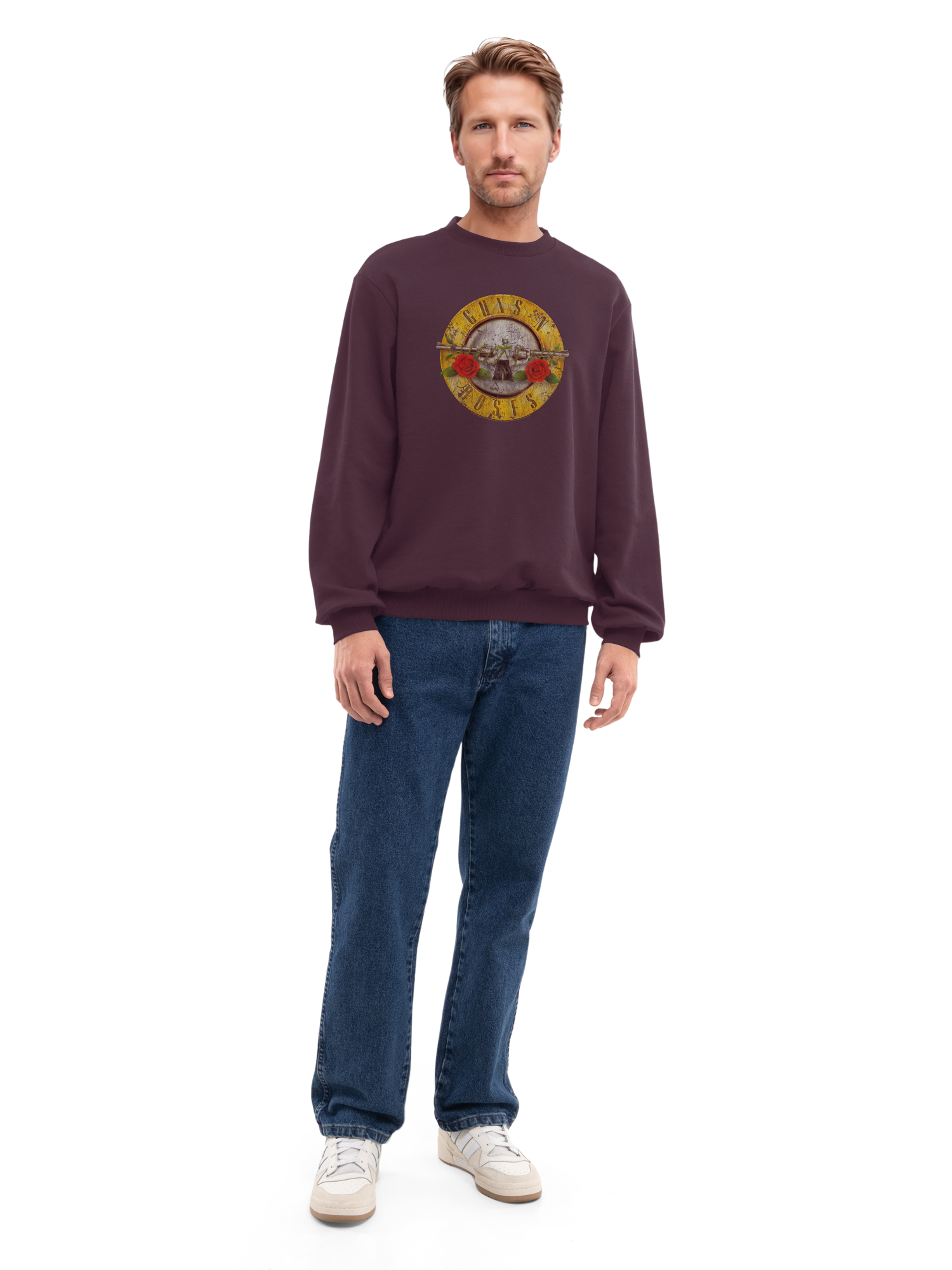 Guns N 'Roses Logotipo de bala Vintage para hombre sudadera regular