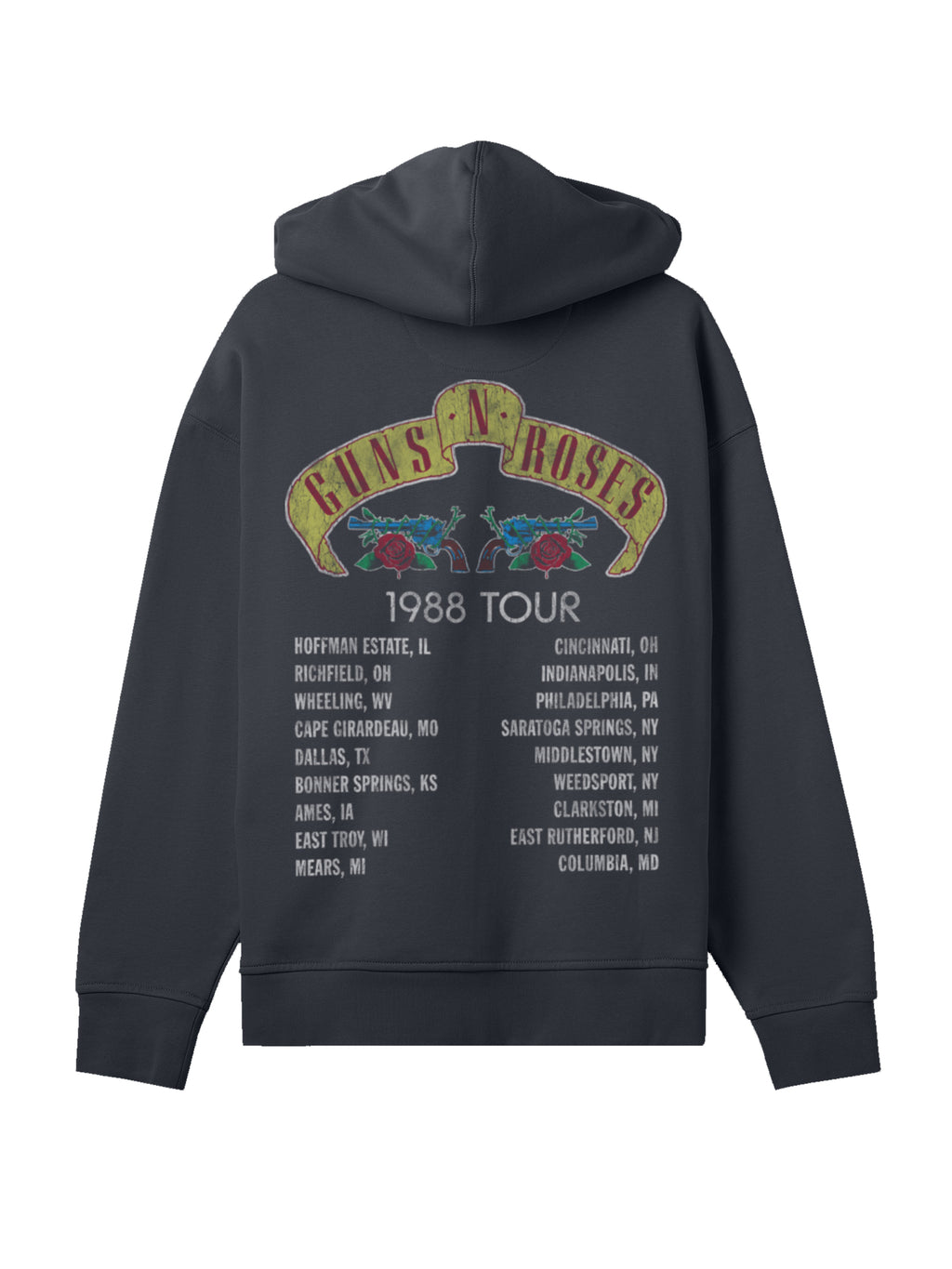Guns N 'Roses 1988 Tour | Sudadera con capucha de gran tamaño para mujeres