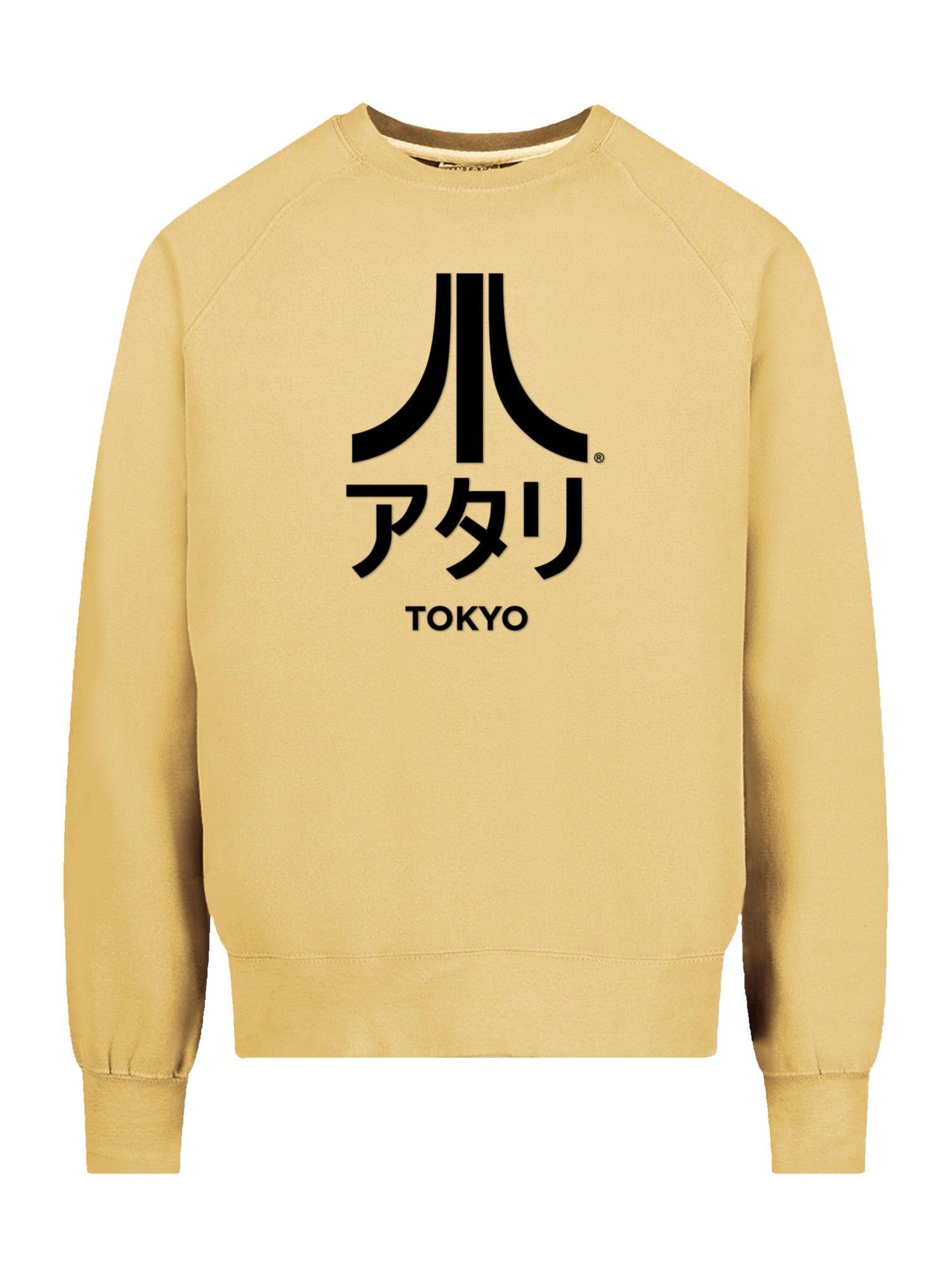 Atari Tokyo Black Retro Arcade Games con tripulación vintage de raglan