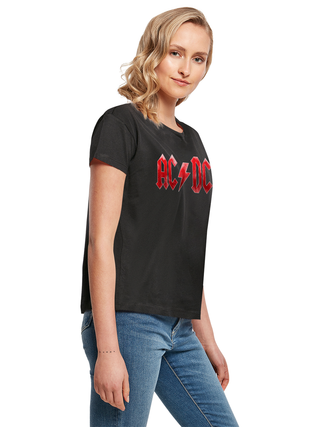 ACDC Red Ice Logo Ladies Box Tee