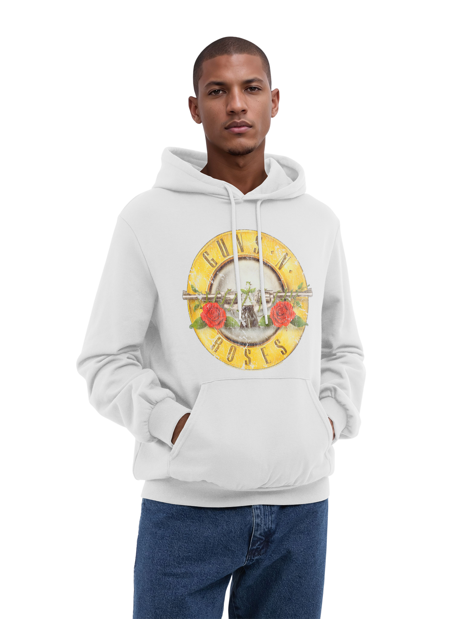 Guns 'n' Roses Vintage Bullet Logo with True Blanks | Mens Regular Hoody