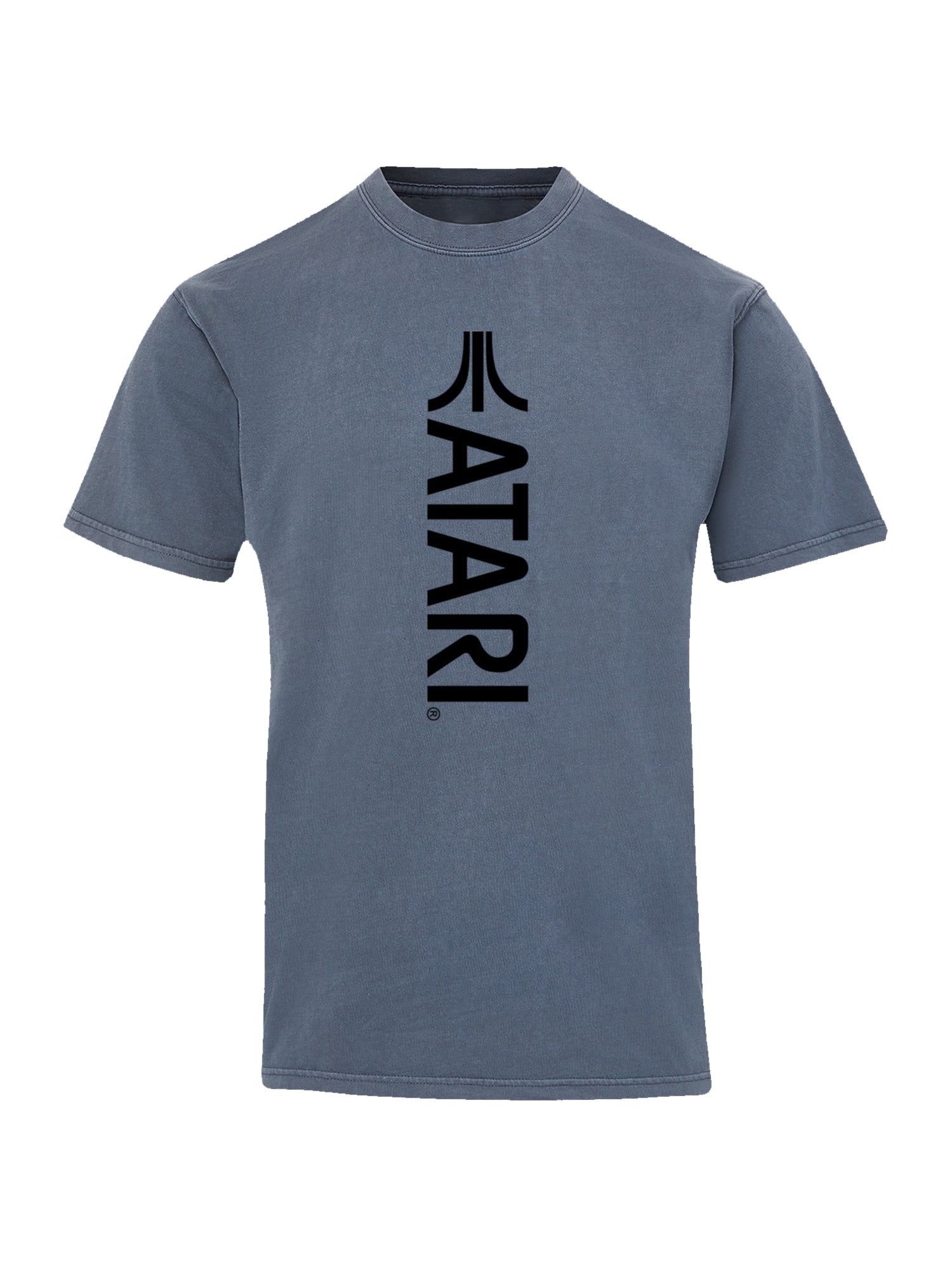 Atari Games Logotipo Vertical Black Retro Gaming con camiseta de color costero