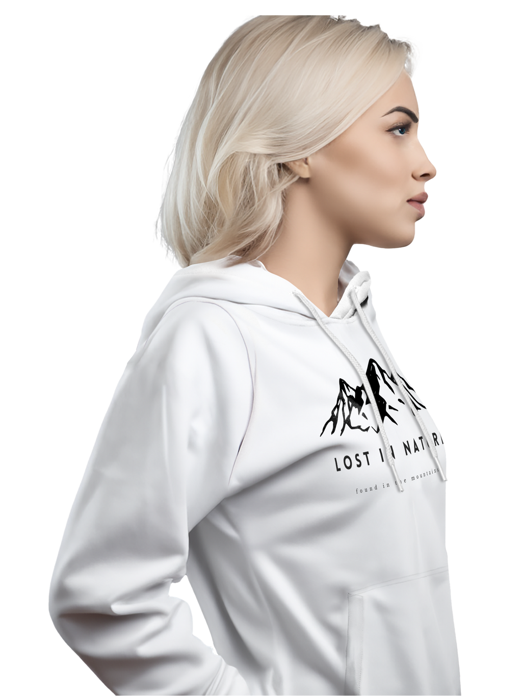 Sweat à capuche lourde perdu dans la nature