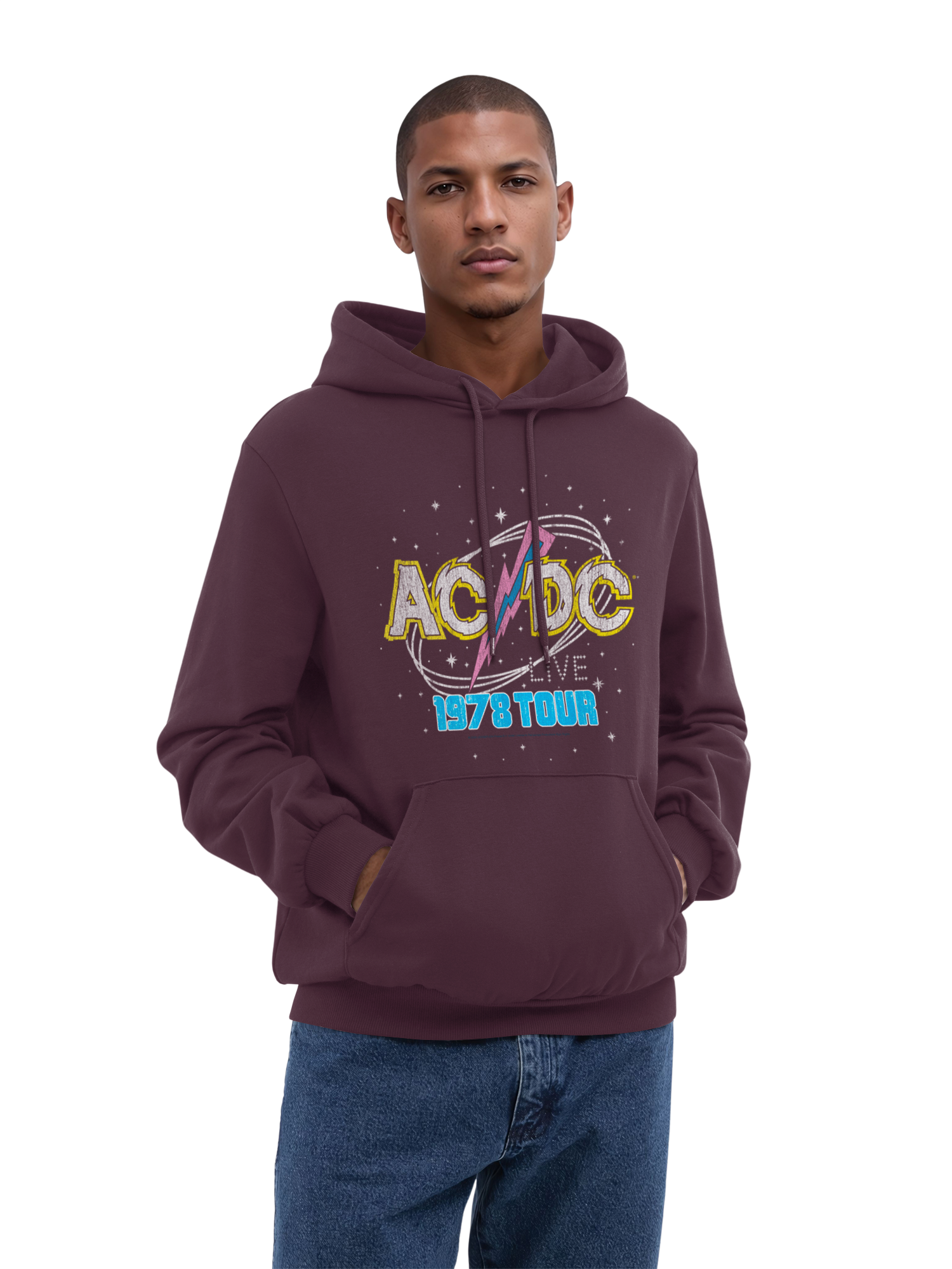 ACDC 1981 Visite en direct avec True Blanks | Hoodie régulier pour hommes