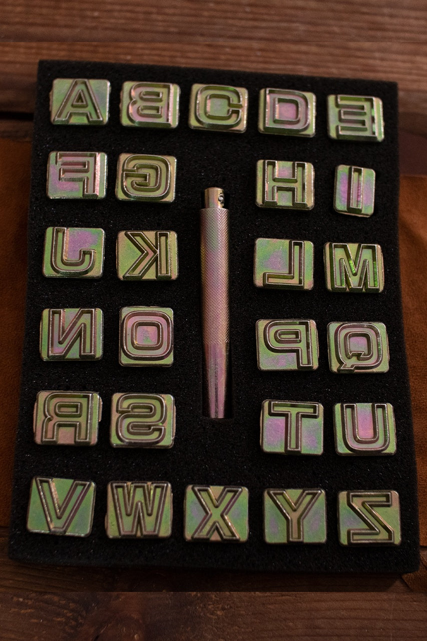 Embossing Tool Set Alphabet BLOCK (19.05 mm)