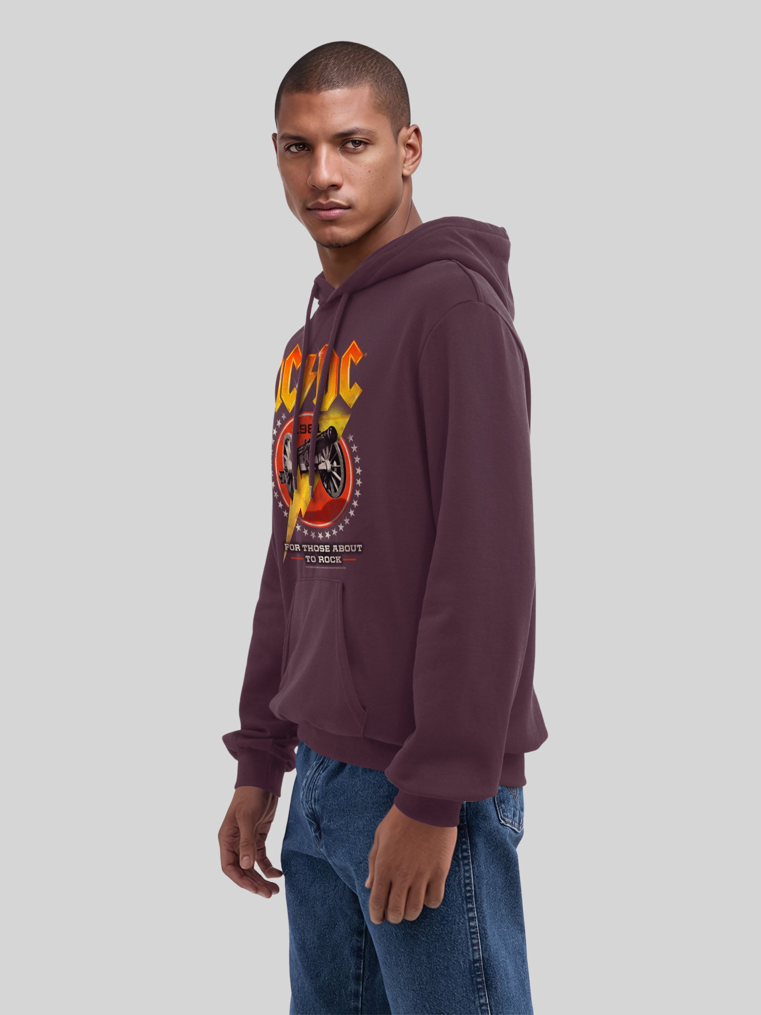 AC / DC pour ceux qui sont sur le point de basculer 1981 à sweat à capuche organique masculin