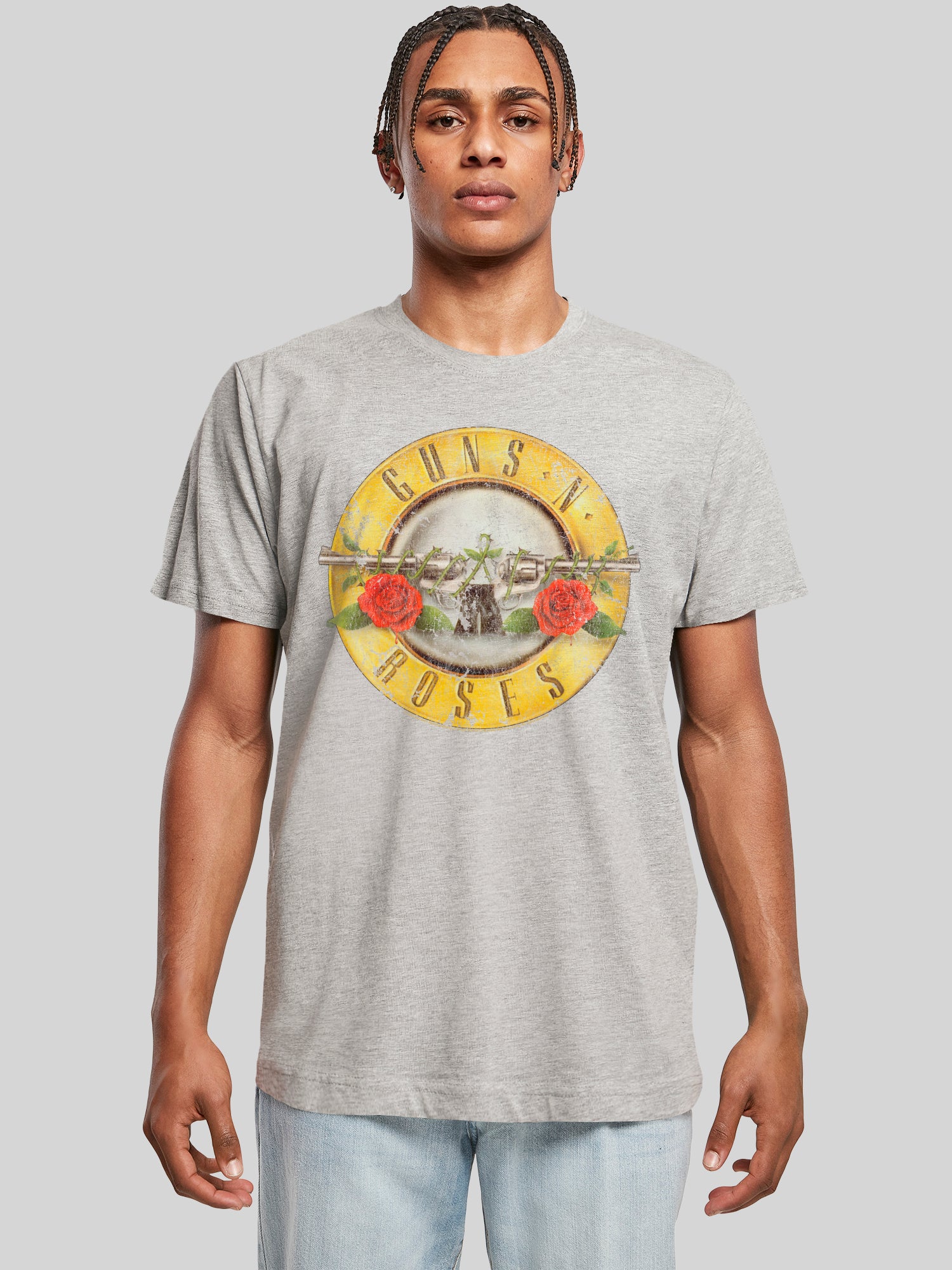 Guns 'n' Roses Vintage Bullet Logo with T-Shirt Round Neck