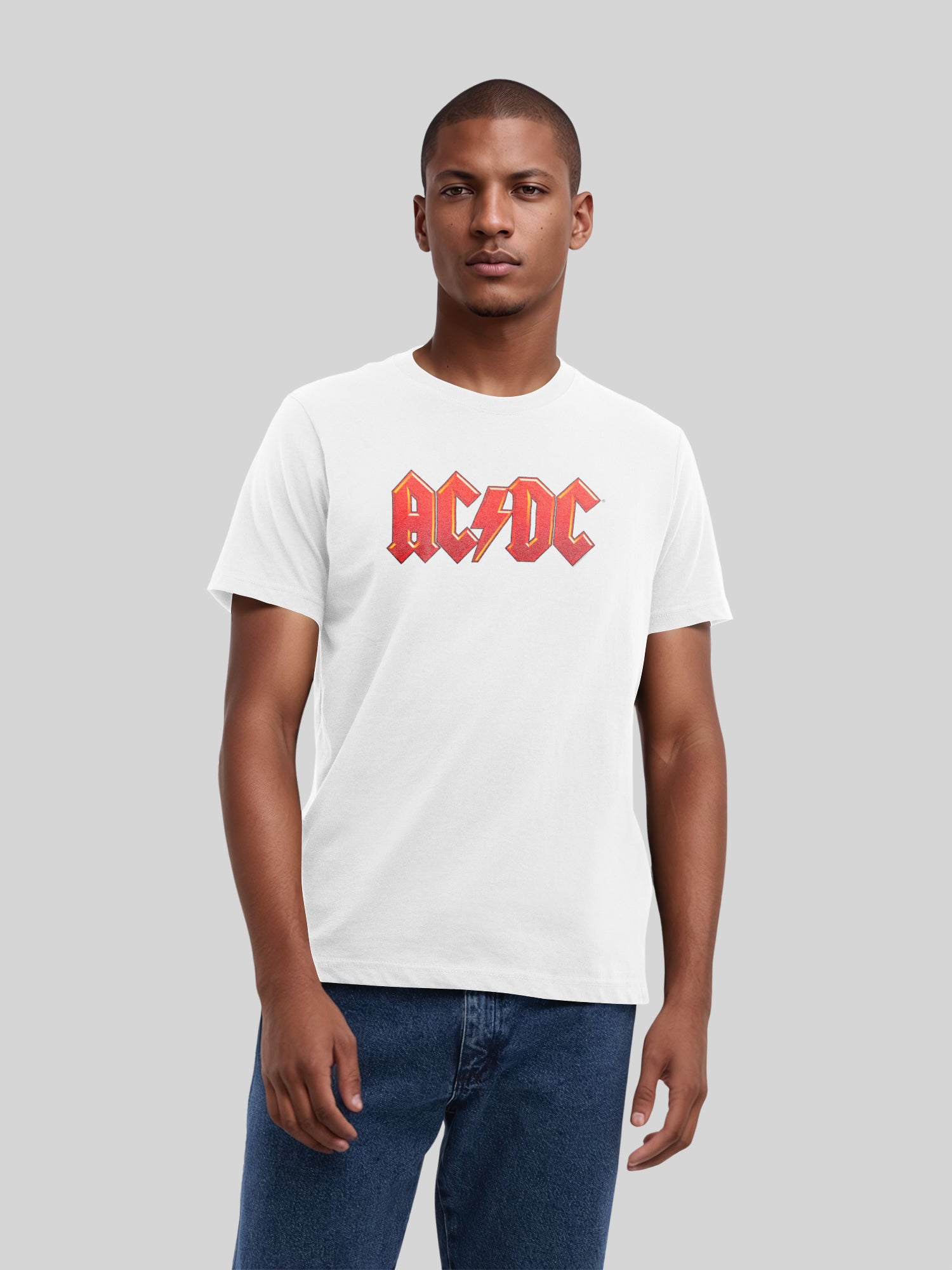 ACDC Dunkelrotes Logo Herren T-Shirt