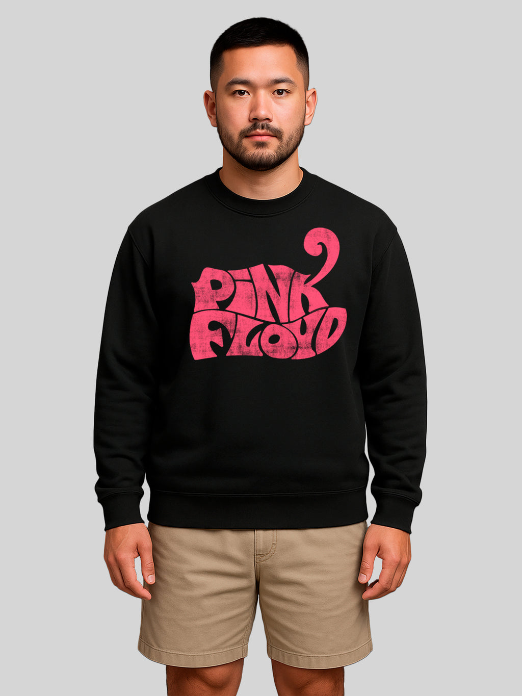 Pink Floyd Retro Logo Navy Men's Organic Sweatshirt