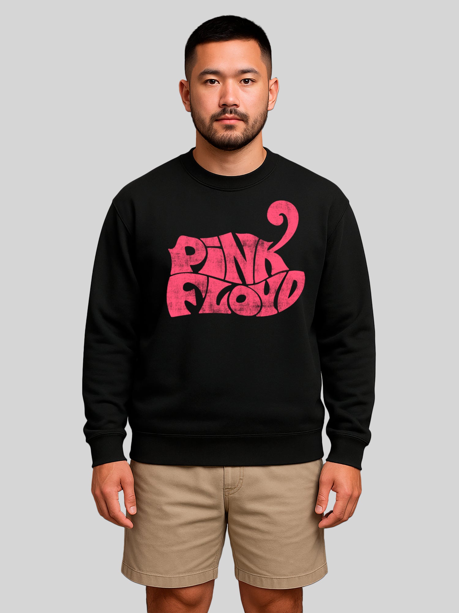 Pink Floyd Retro Logo Navy Men's Organic Sweatshirt