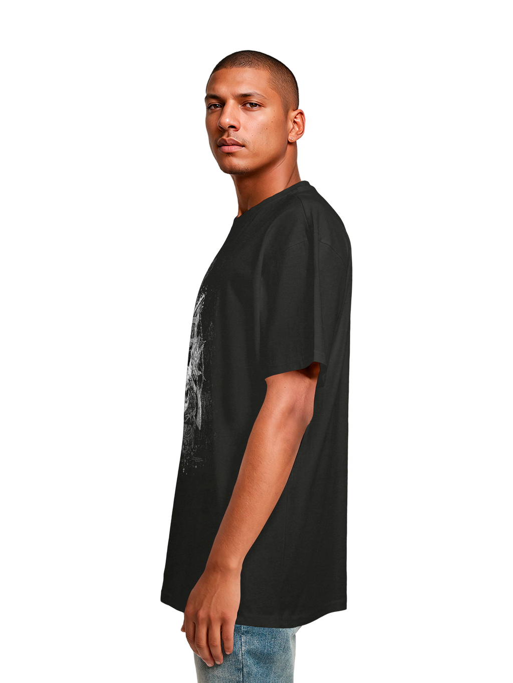 Guns 'n' rosas calavera desteñida | Tee de gran tamaño pesado