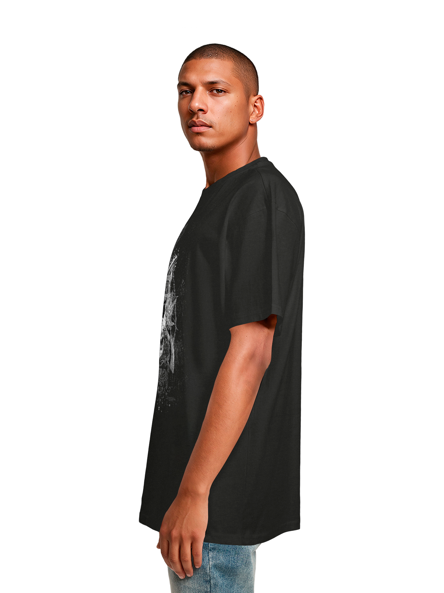 Guns 'n' rosas calavera desteñida | Tee de gran tamaño pesado