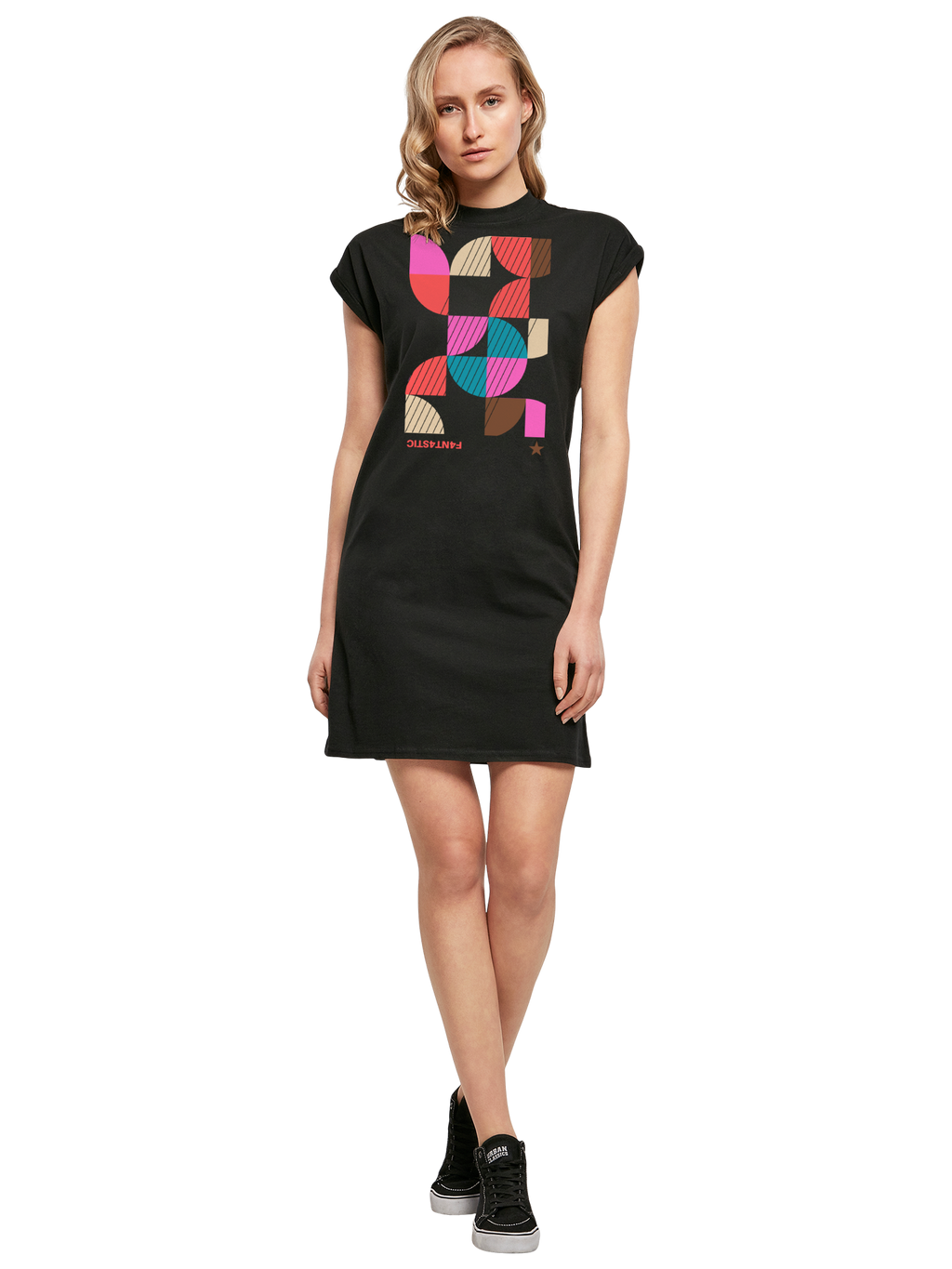 Abstrakt dames t-shirt robe t-shirt