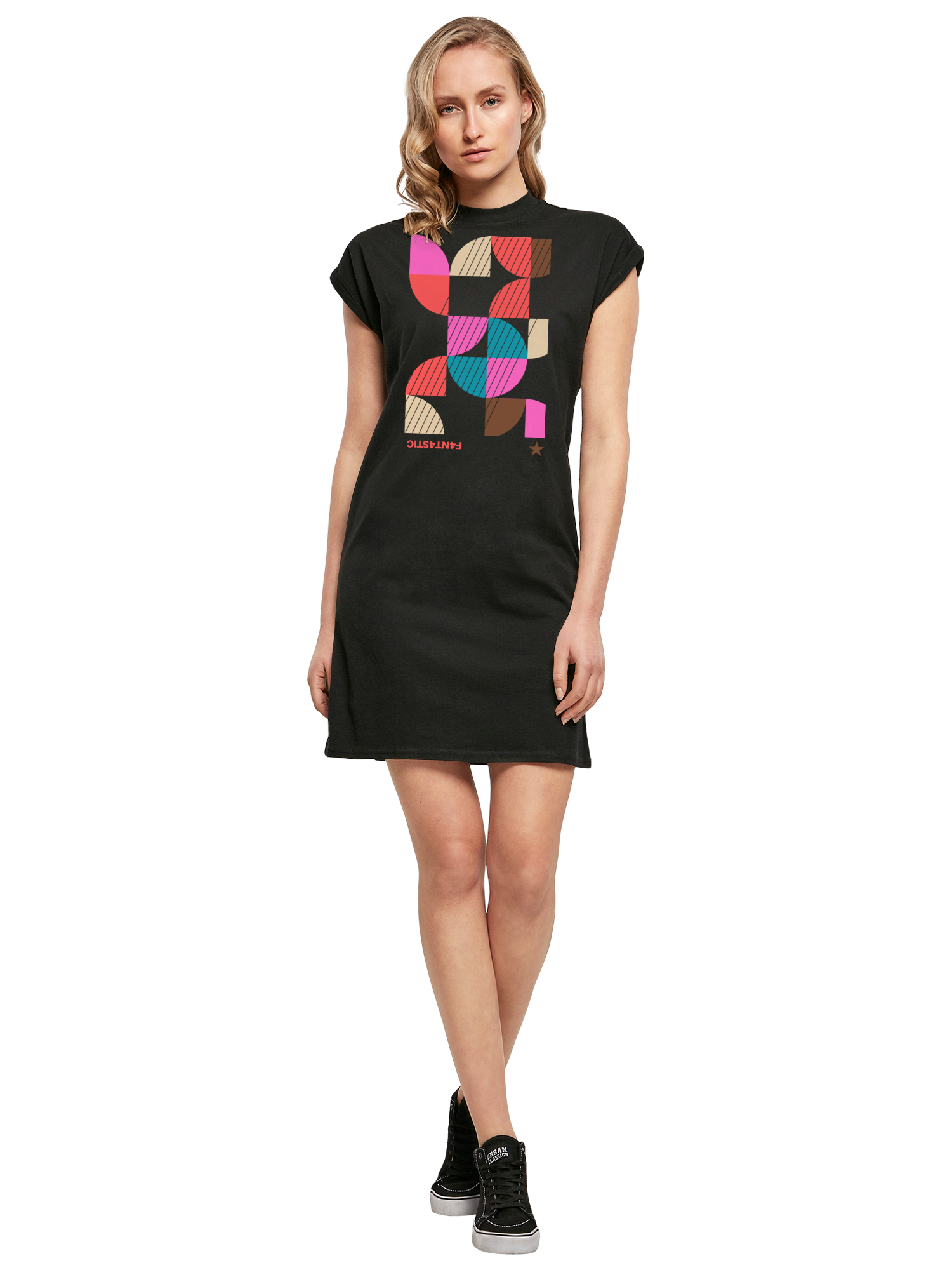 Abstrakt dames t-shirt robe t-shirt