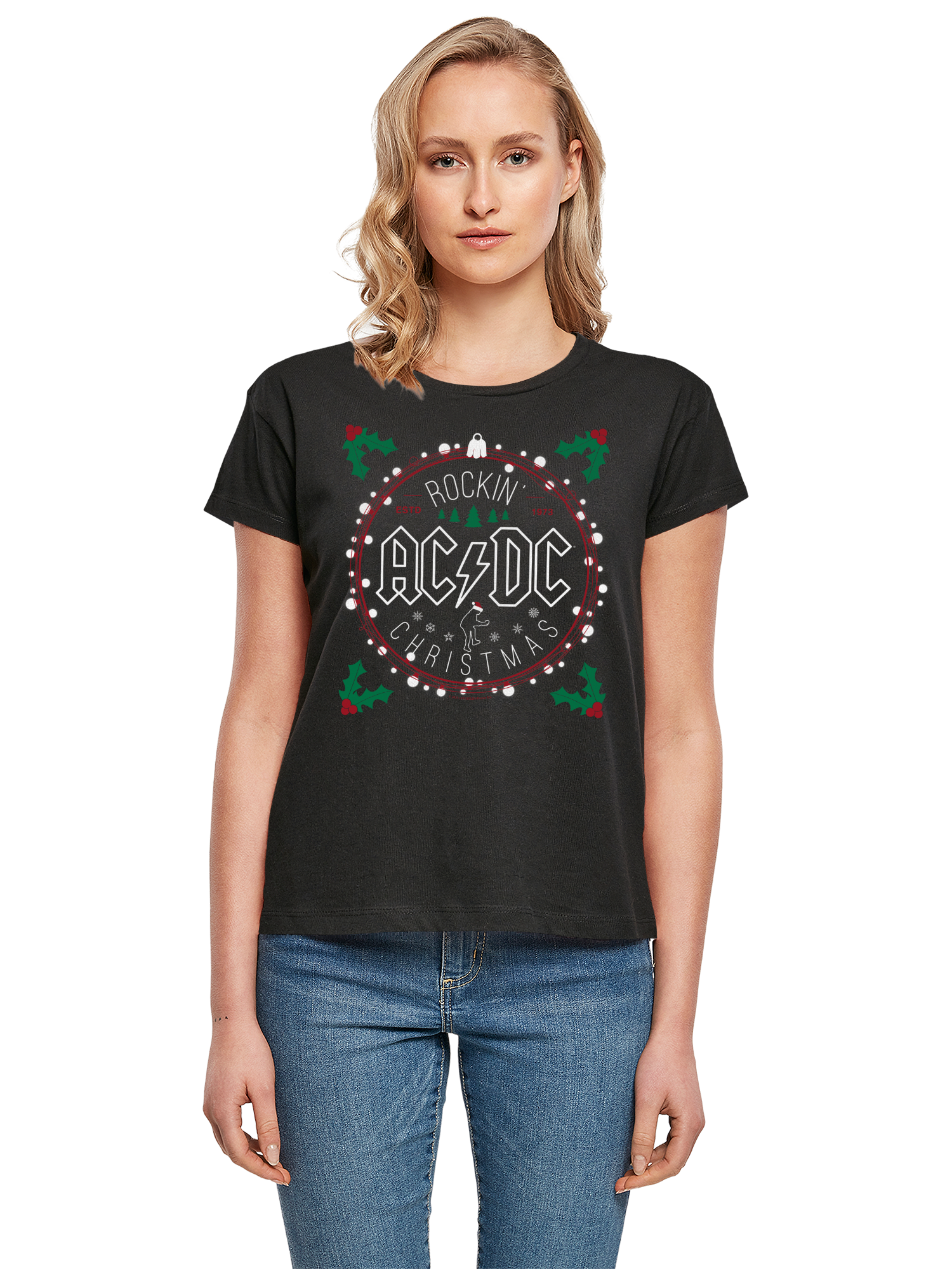 T-shirt AC / DC Christmas Circle Box