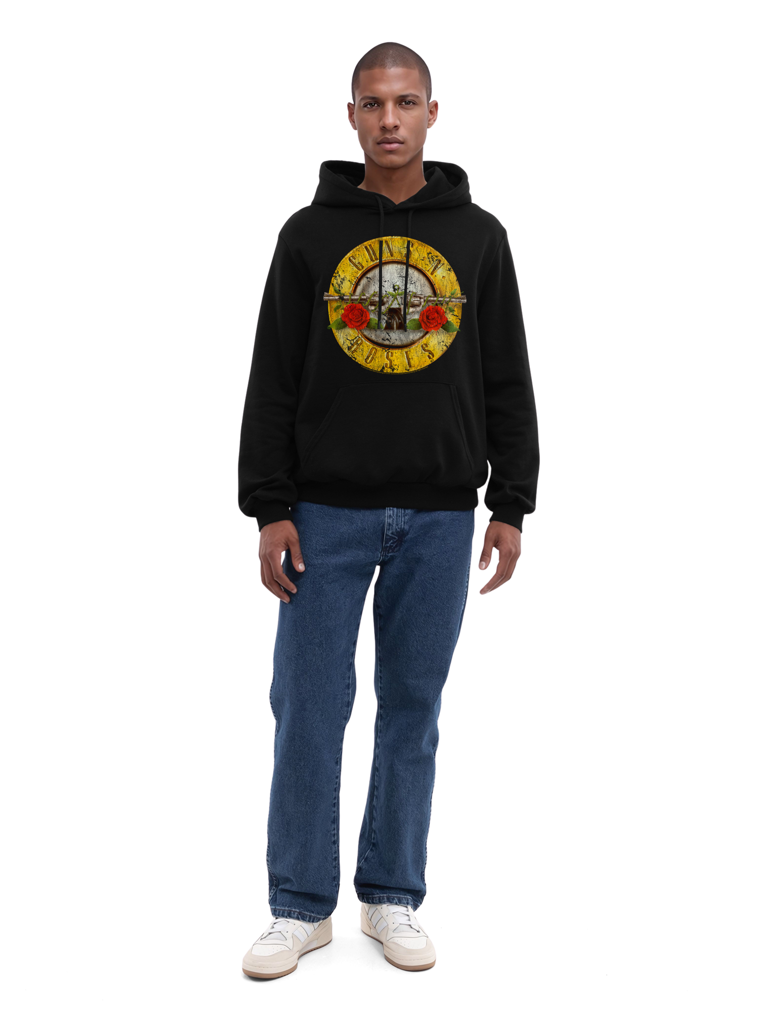 Guns 'n' Roses Vintage Bullet Logo with True Blanks | Mens Regular Hoody