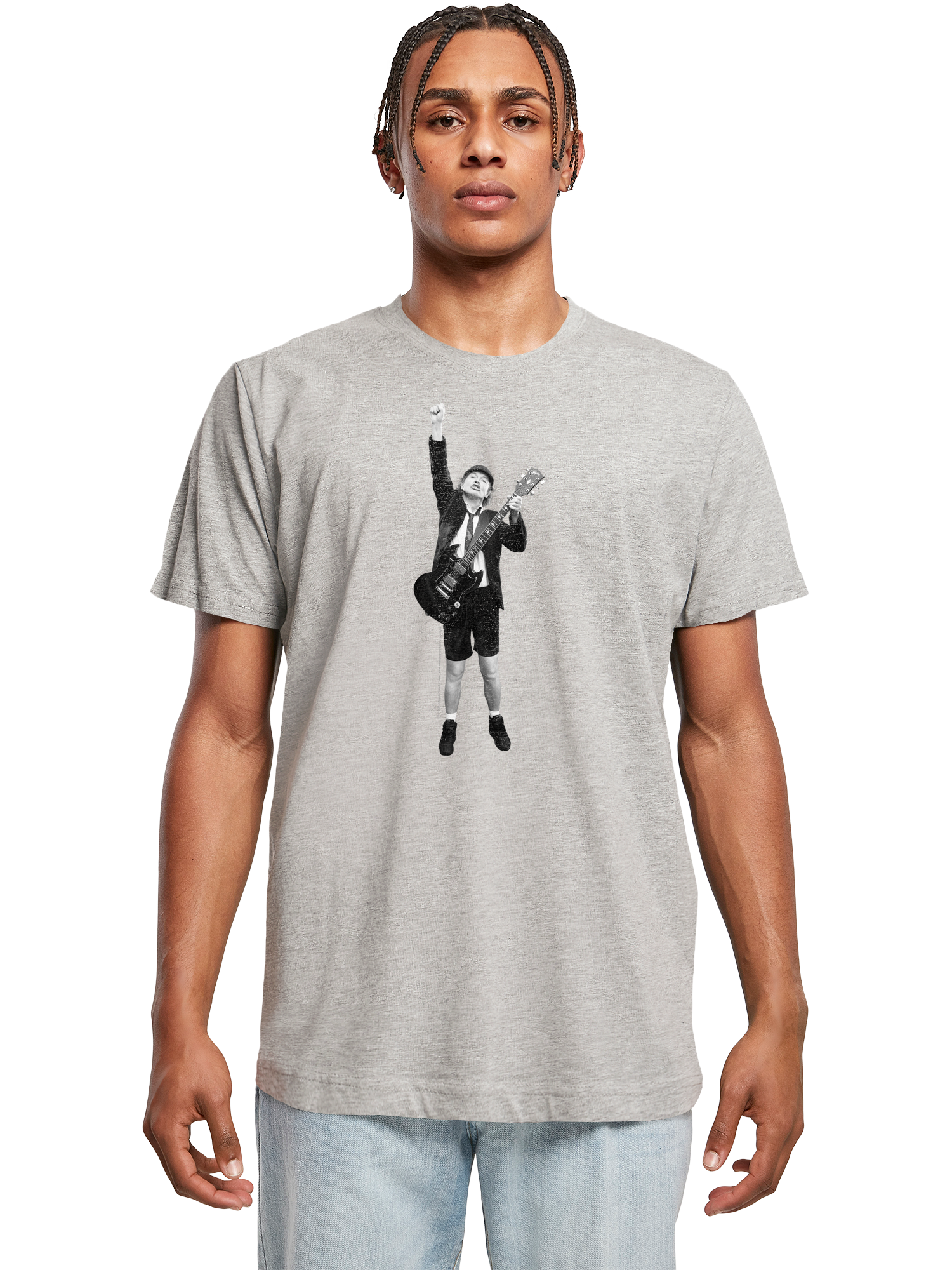 ACDC Angus Young a coupé avec du t-shirt rond