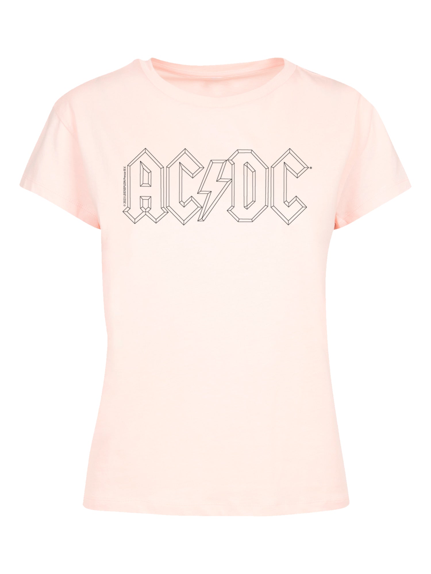 Camiseta de caja de logotipo de AC/DC Black Outline