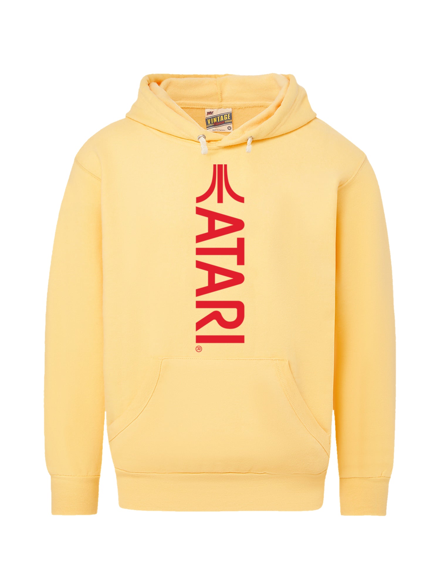 Atari Games Vertical Logo Red Retro Gaming mit Vintage Fleece Hood