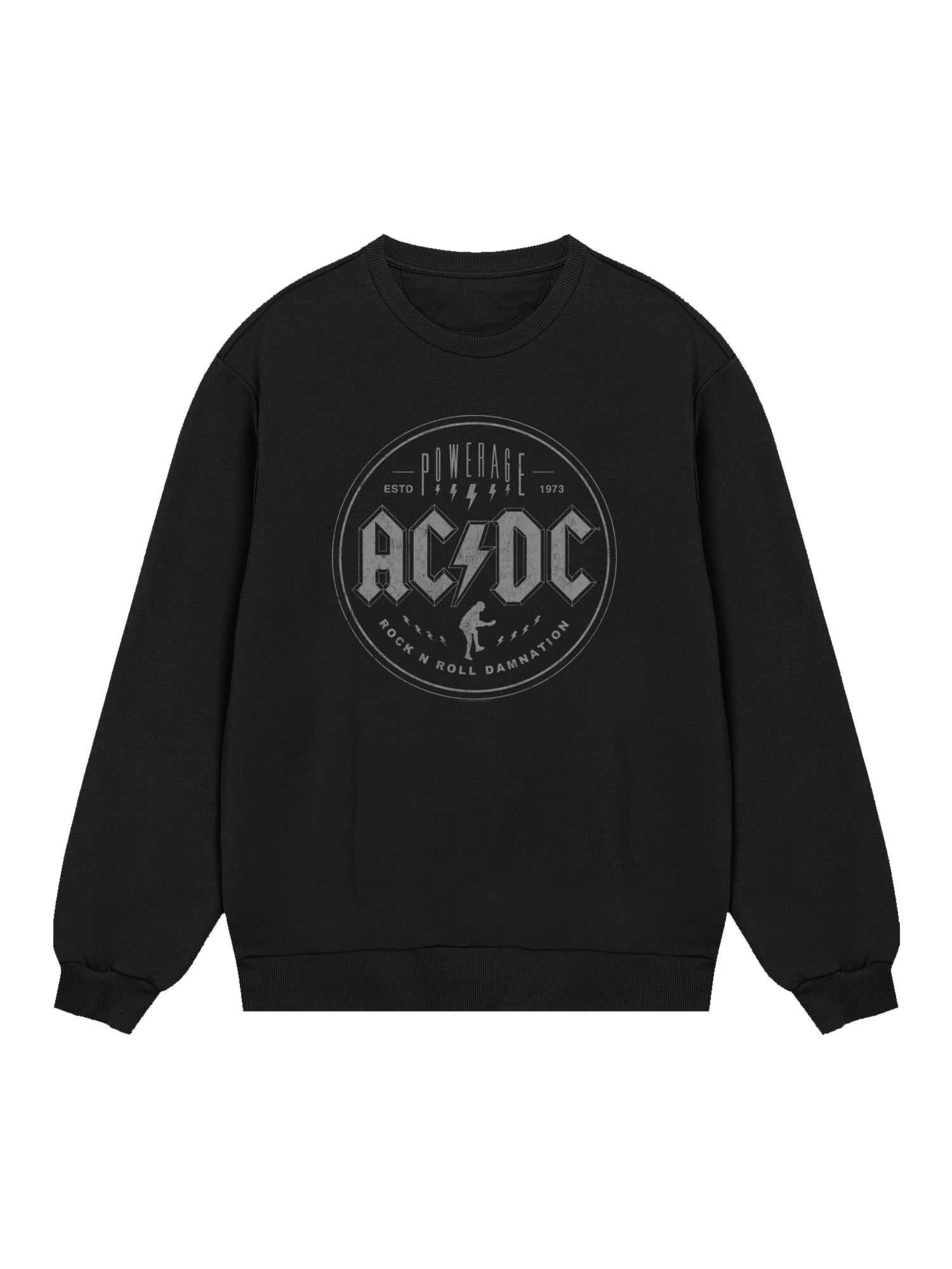 ACDC Rock n Roll Damnation con Blanks verdaderos | Suéter regular para hombres