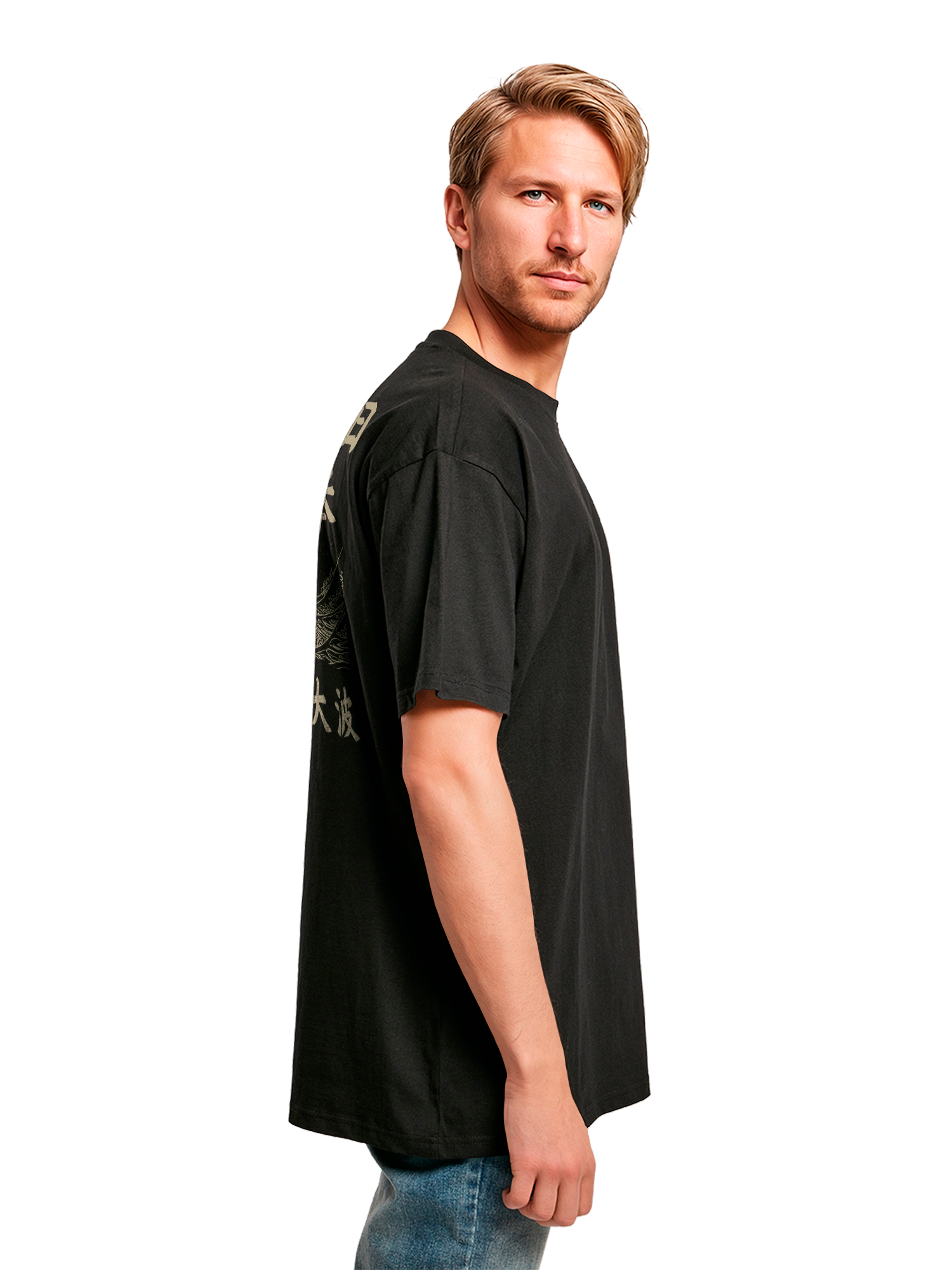 T-shirt surdimensionné lourde Kanagawa Wave