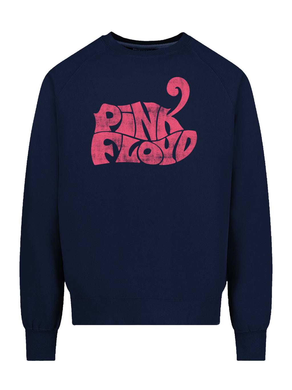 Pink-Floyd-Retro-Logo-NAVY with Vintage Fleece Raglan Crew