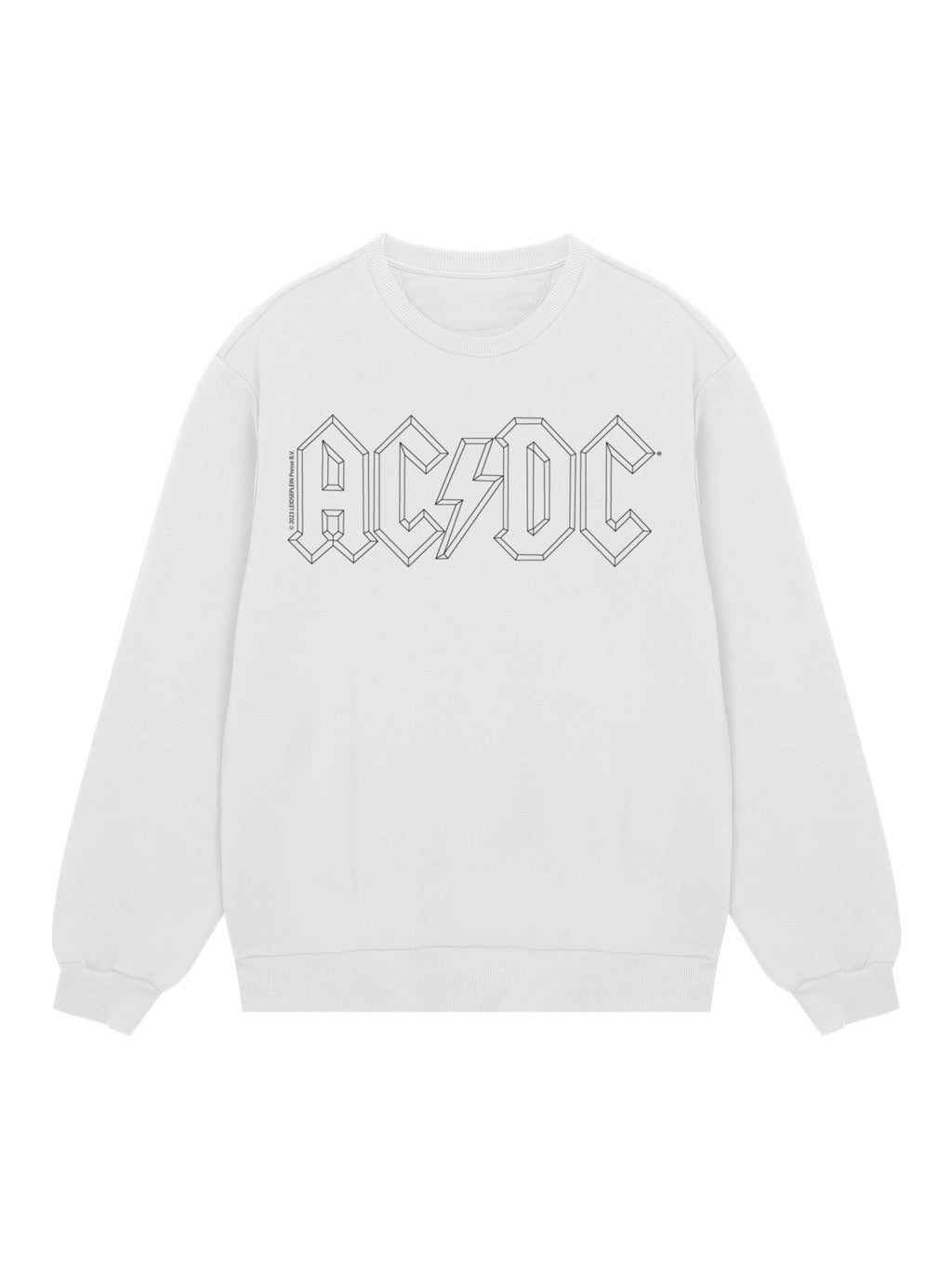 Sweat-shirt organique du logo AC / DC Black Outline
