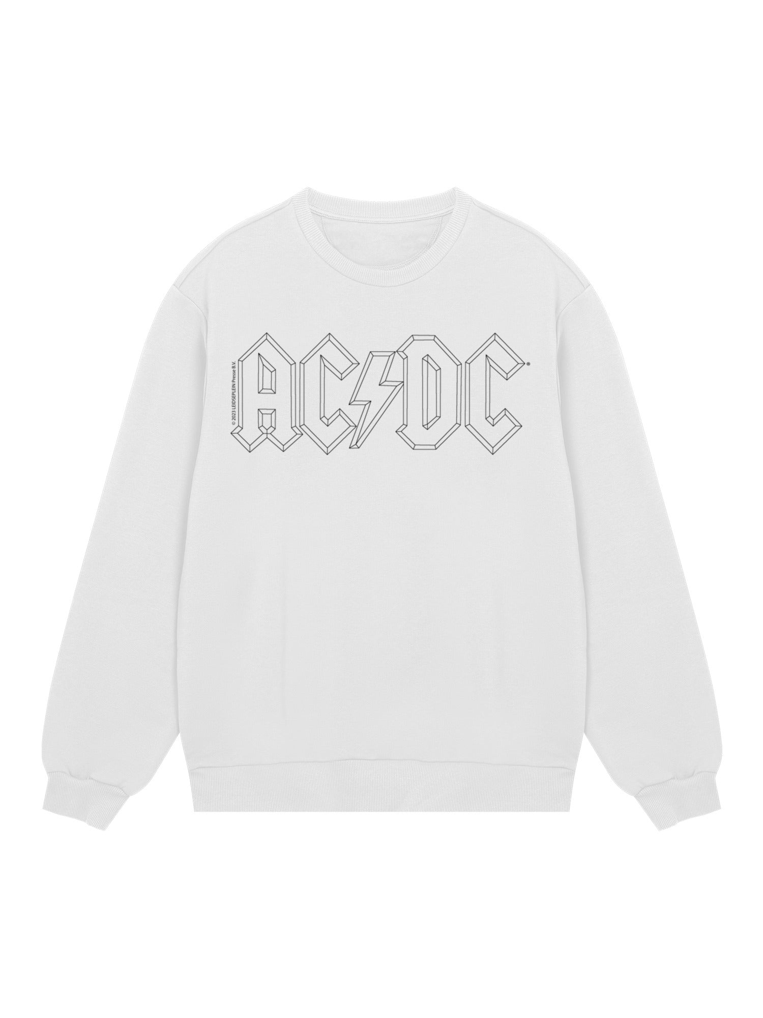 Sweat-shirt organique du logo AC / DC Black Outline