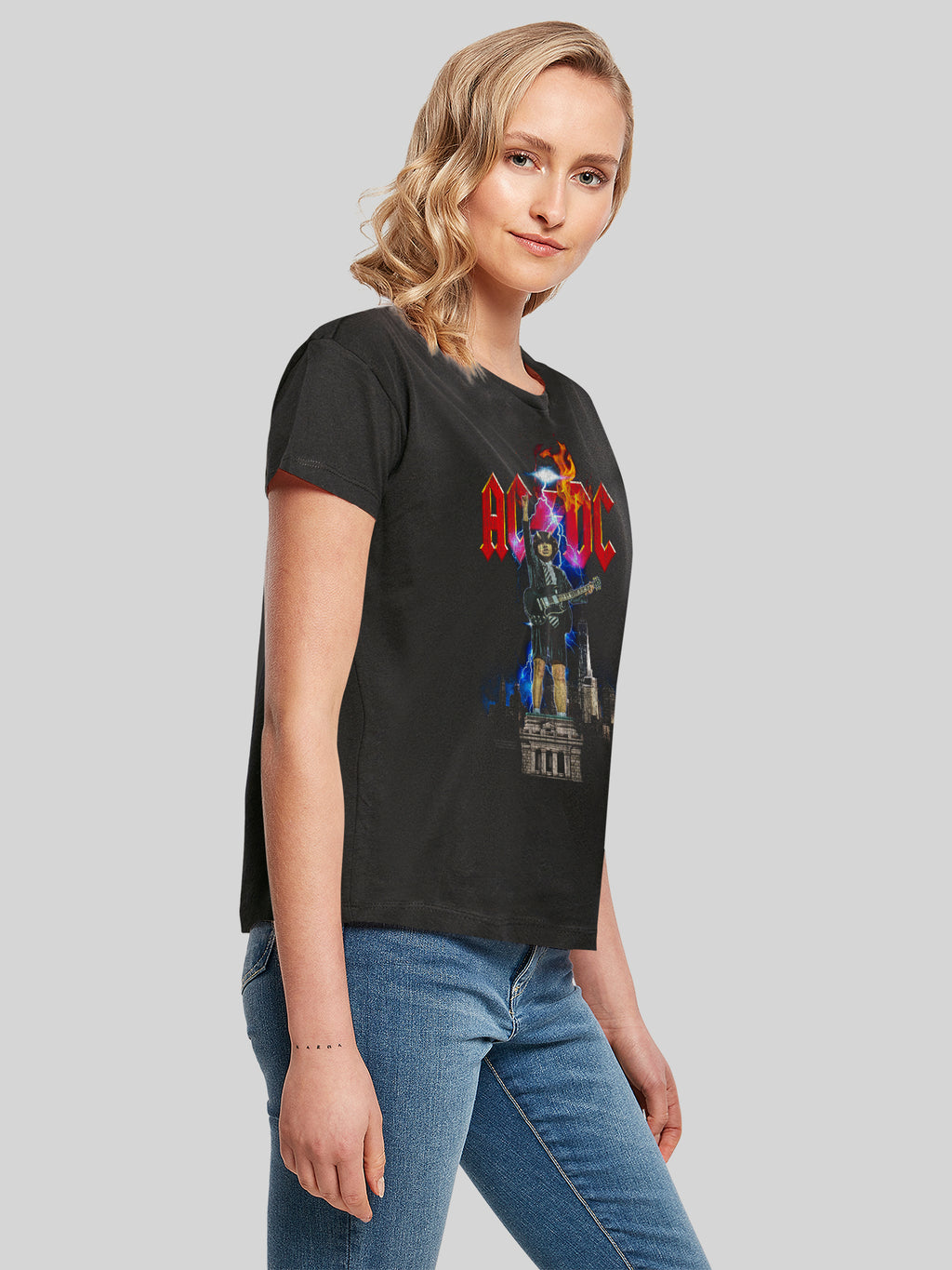 AC/DC Angus NYC Lightning Ladies Box T-Shirt