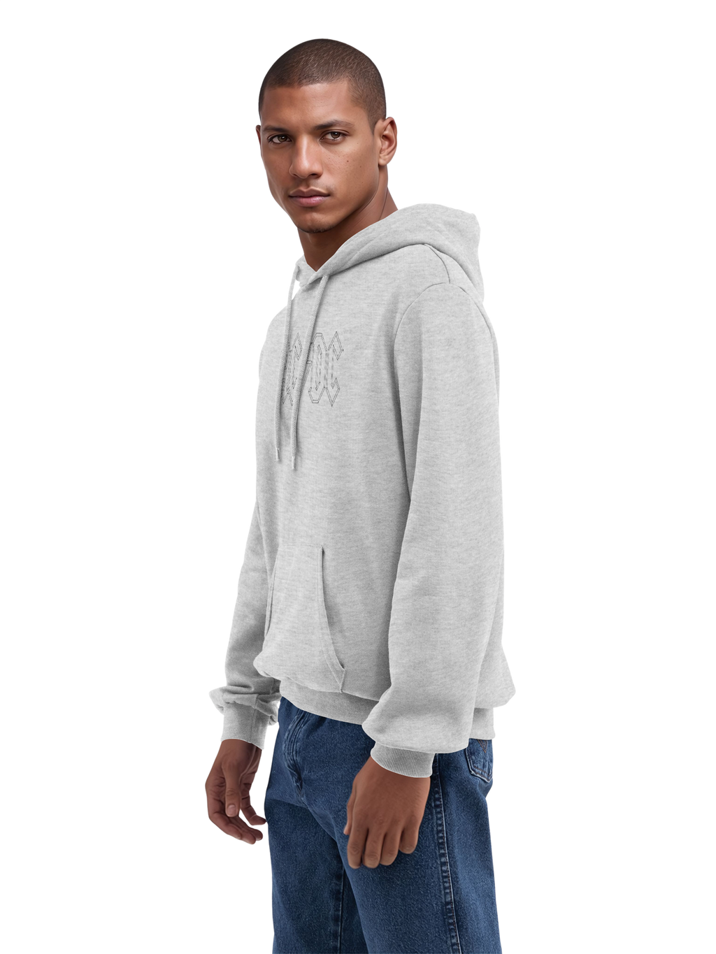 AC / DC Black Outline Logo Organic Hoodie