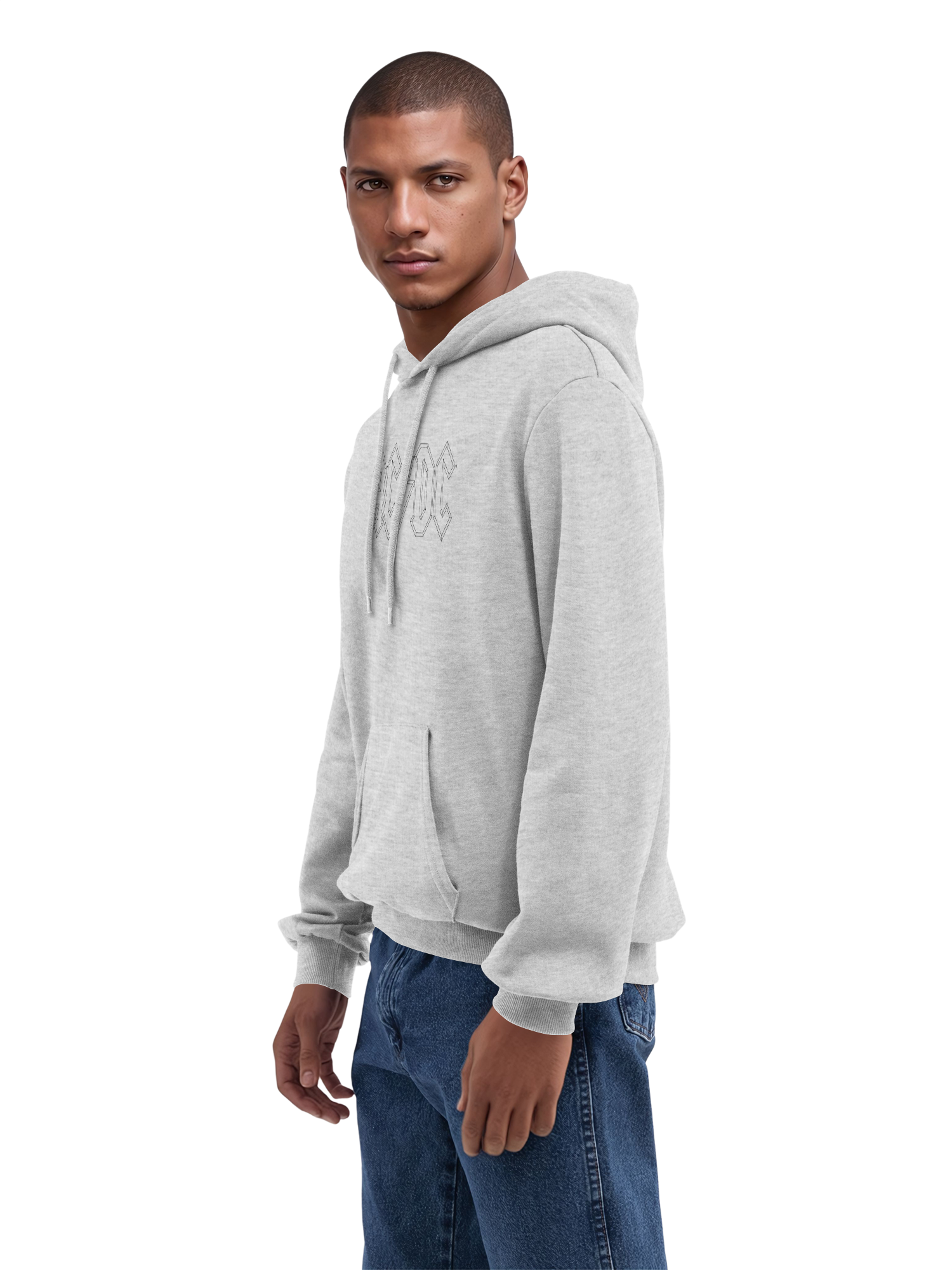 AC / DC Black Outline Logo Organic Hoodie