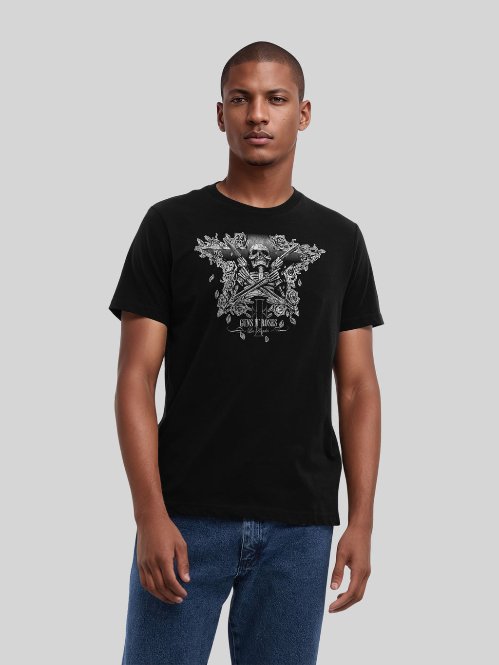 Guns N' Roses Skeleton Guns with True Blanks | Mens Regular Tee