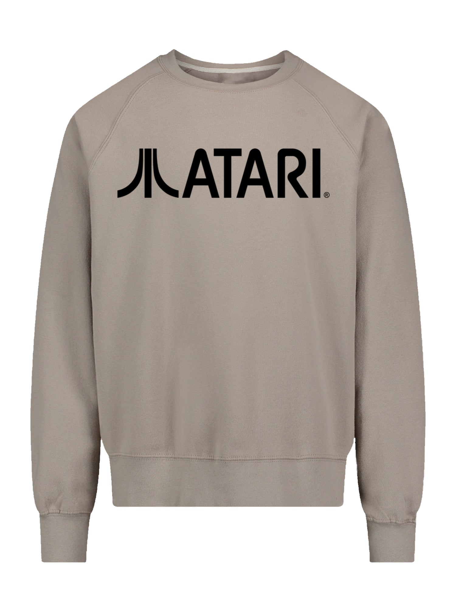 Logotipo de Atari Games Black Retro Gaming Horizontal con Vintage Fleece Raglan Crew
