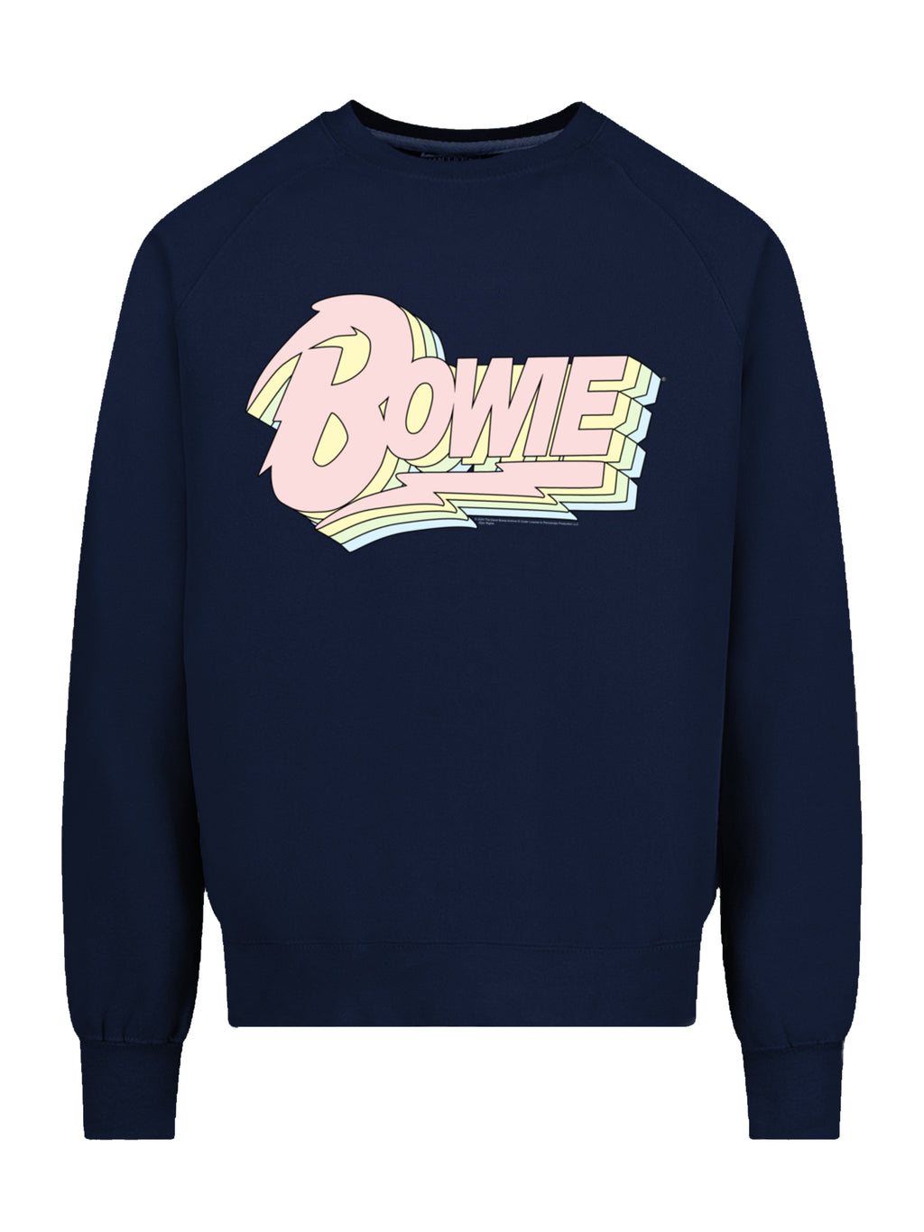 David Bowie Pastel Bowie with Vintage Fleece Raglan Crew