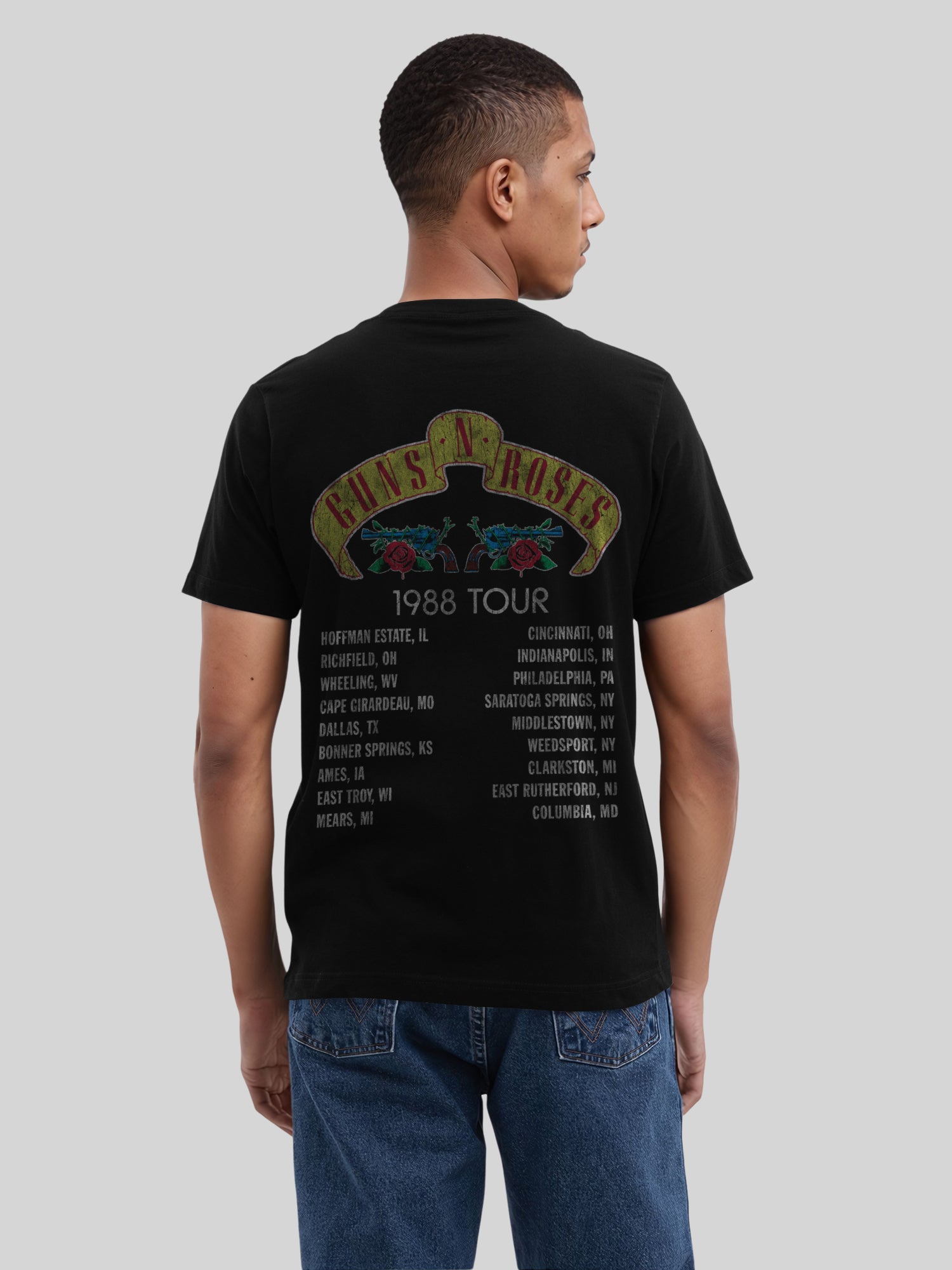 Guns N 'Roses 1988 Tour | Camiseta regular para hombres