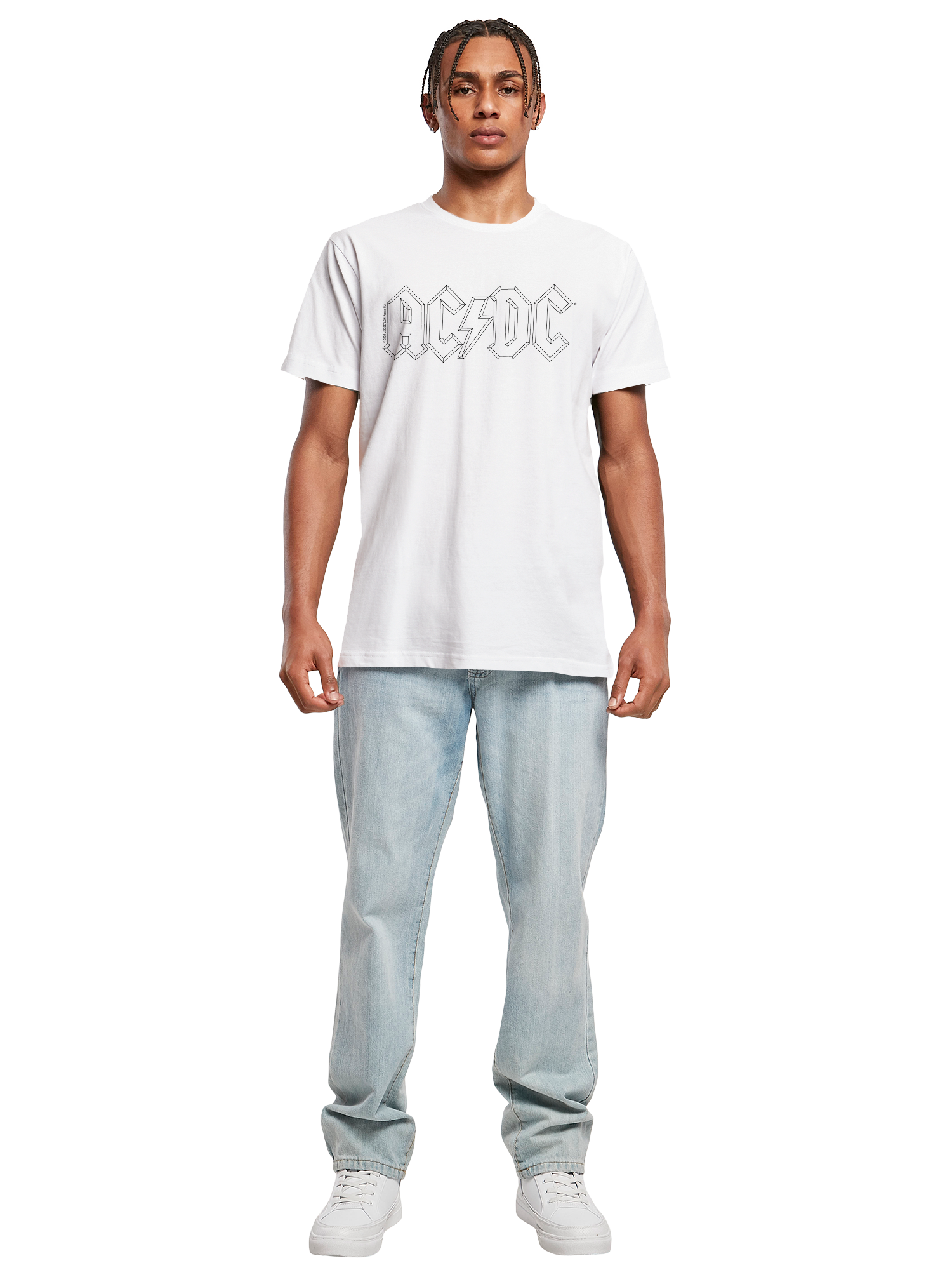 T-shirt logo AC / DC Black Outline