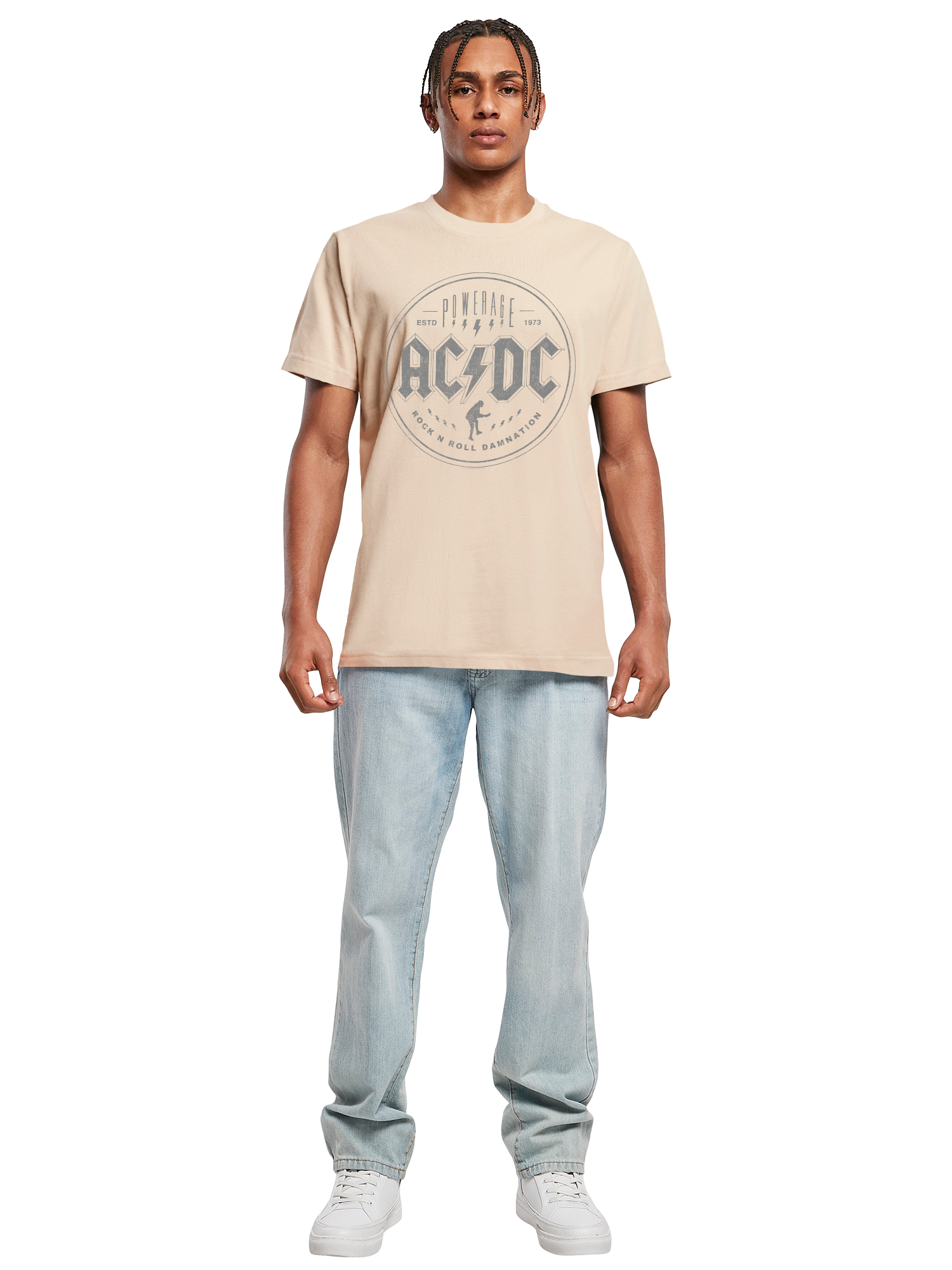 ACDC Rock n Roll Damnation con camiseta redonda de cuello