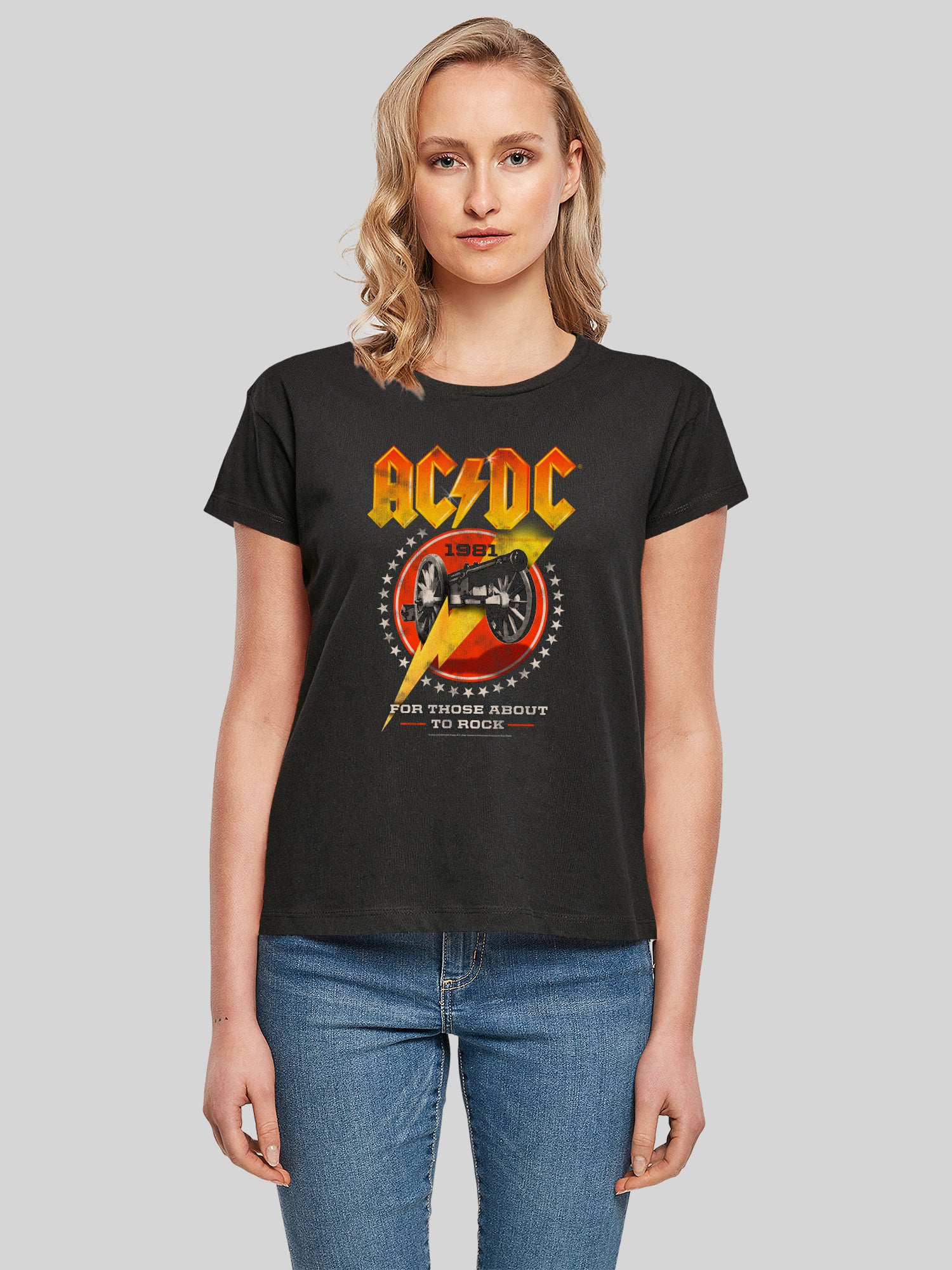 AC / DC pour ceux qui sont sur le point de basculer 1981 T-shirt pour dames box