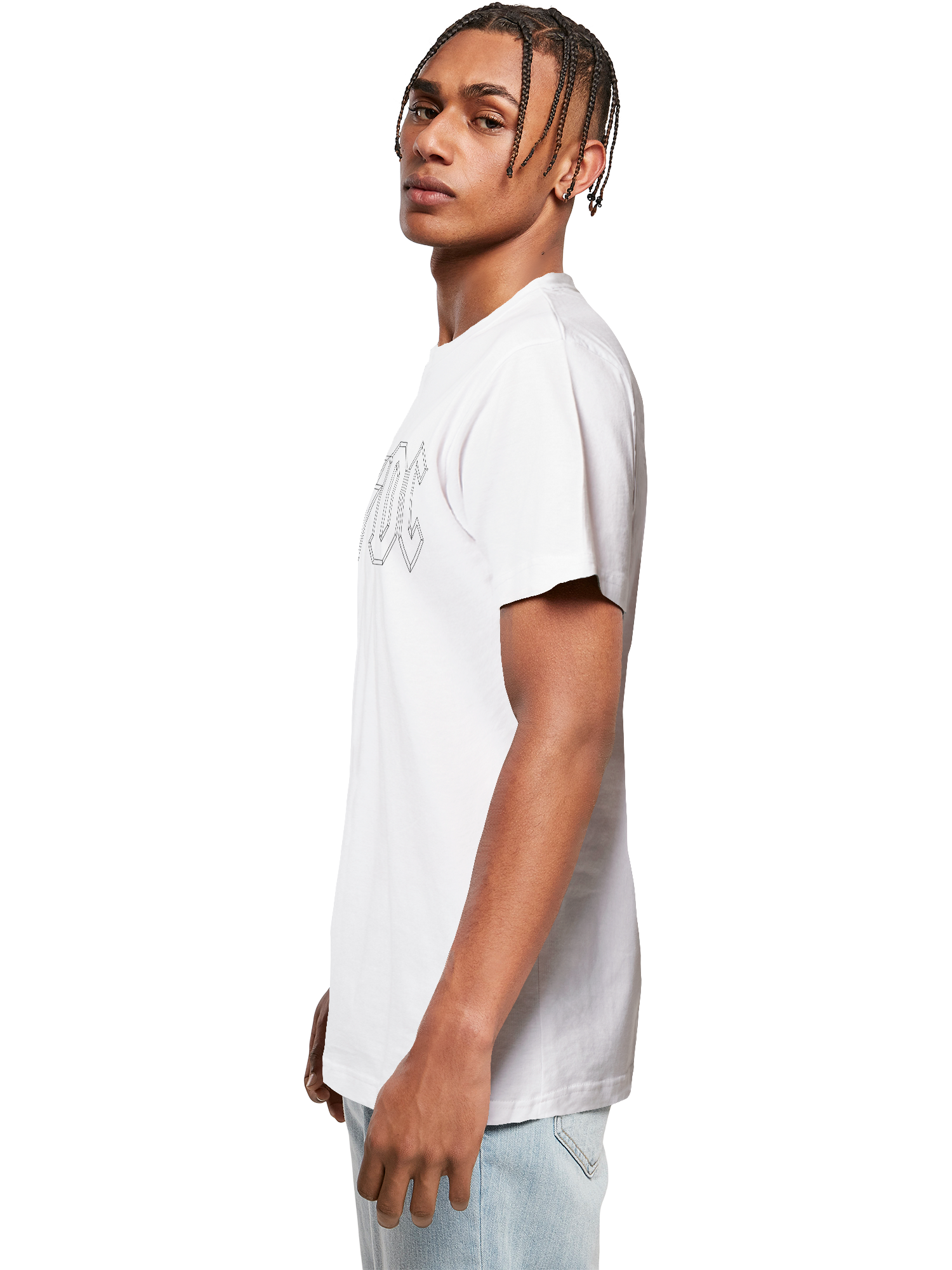 T-shirt logo AC / DC Black Outline