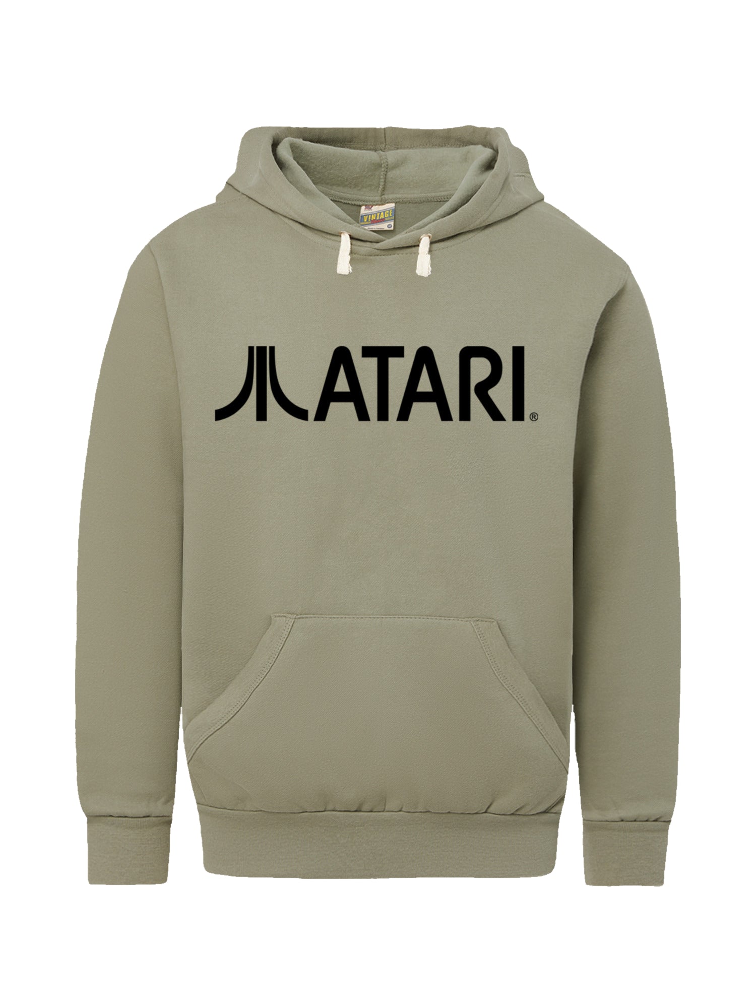 Atari Games Logo Black Retro Gaming Horizontal mit Vintage Fleece Hood