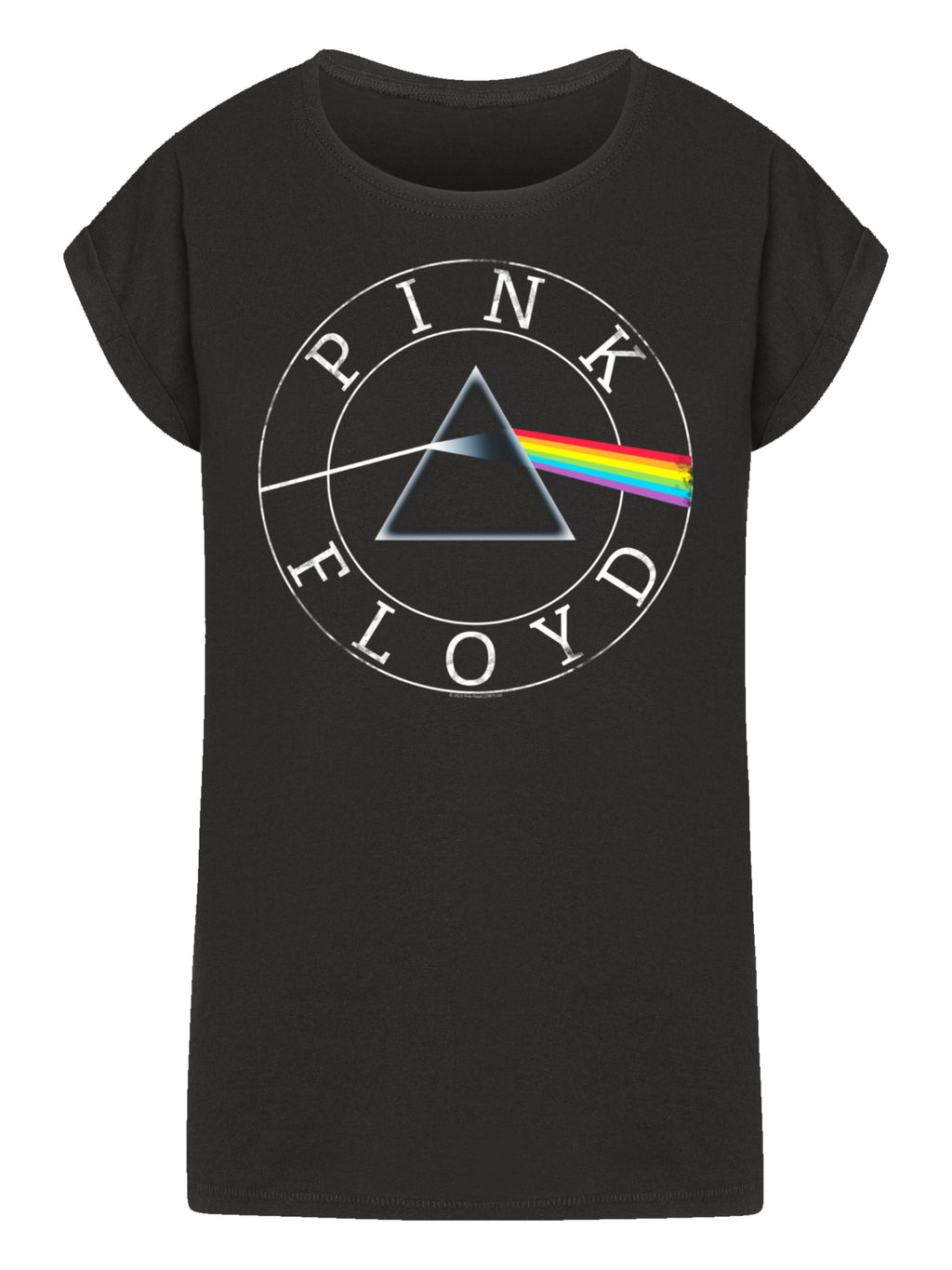 Pink Floyd Prism Circle Logo with Ladies Extended Shoulder