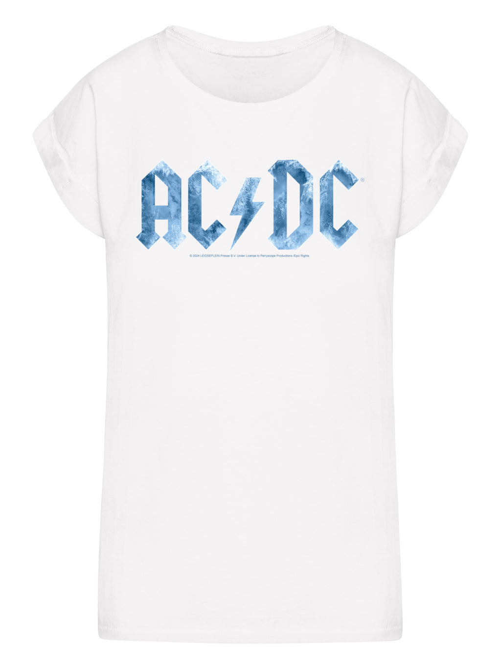 ACDC Blue Ice Logo Mesdames Tee étendu à l'épaule