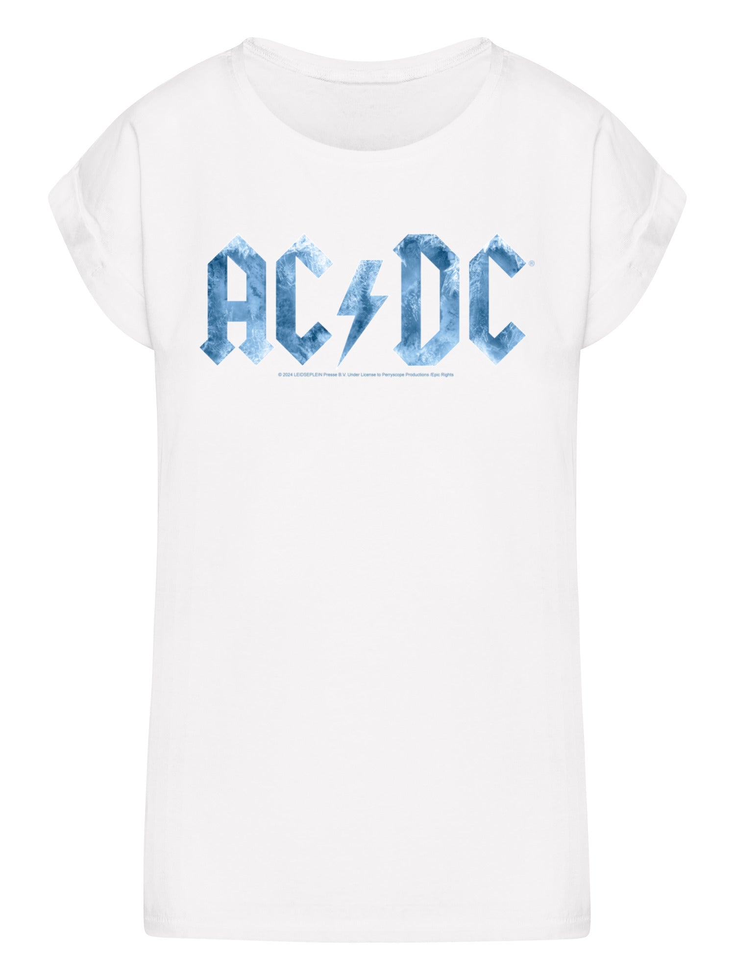ACDC Blue Ice Logo Mesdames Tee étendu à l'épaule