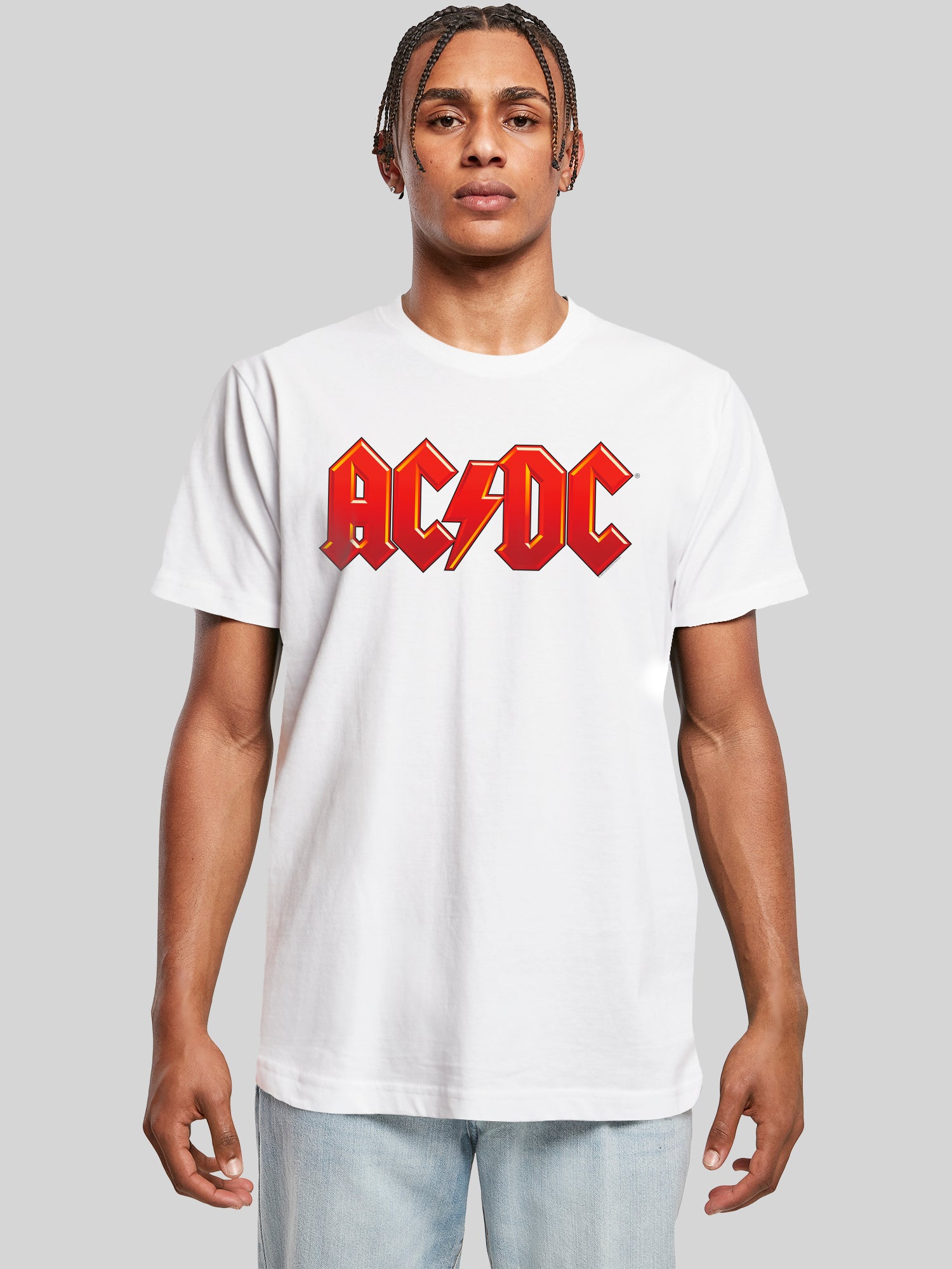 Dunkelrotes ACDC-Logo-T-Shirt