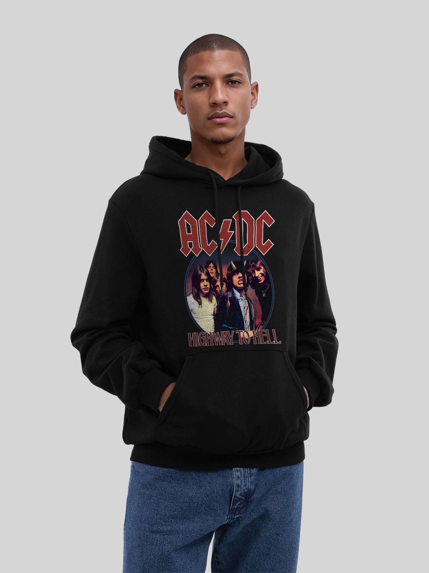 AC / DC Highway to Hell Circle Hoodie biologique masculin