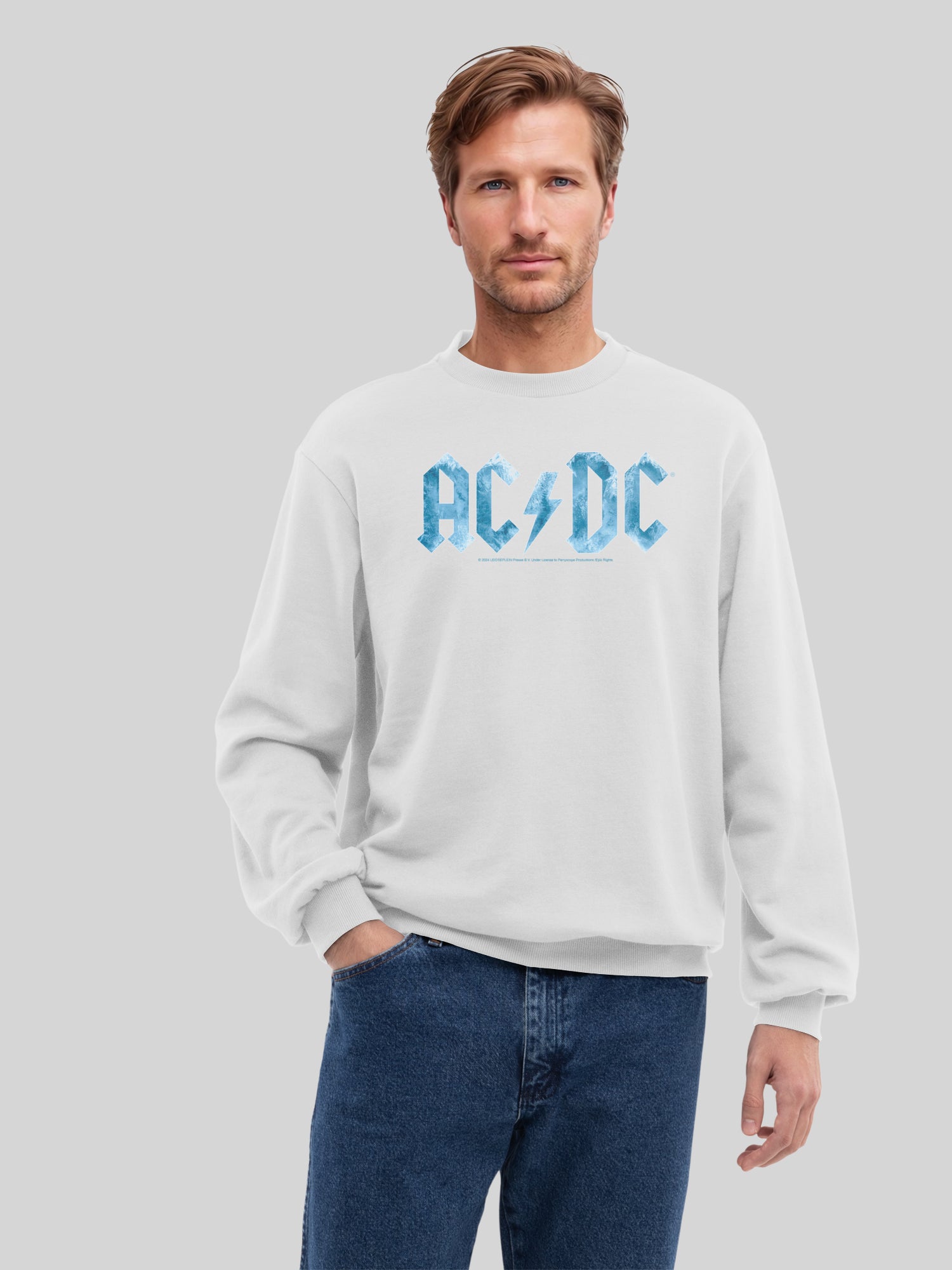 ACDC Blue Ice Logo Herren Sweatshirt