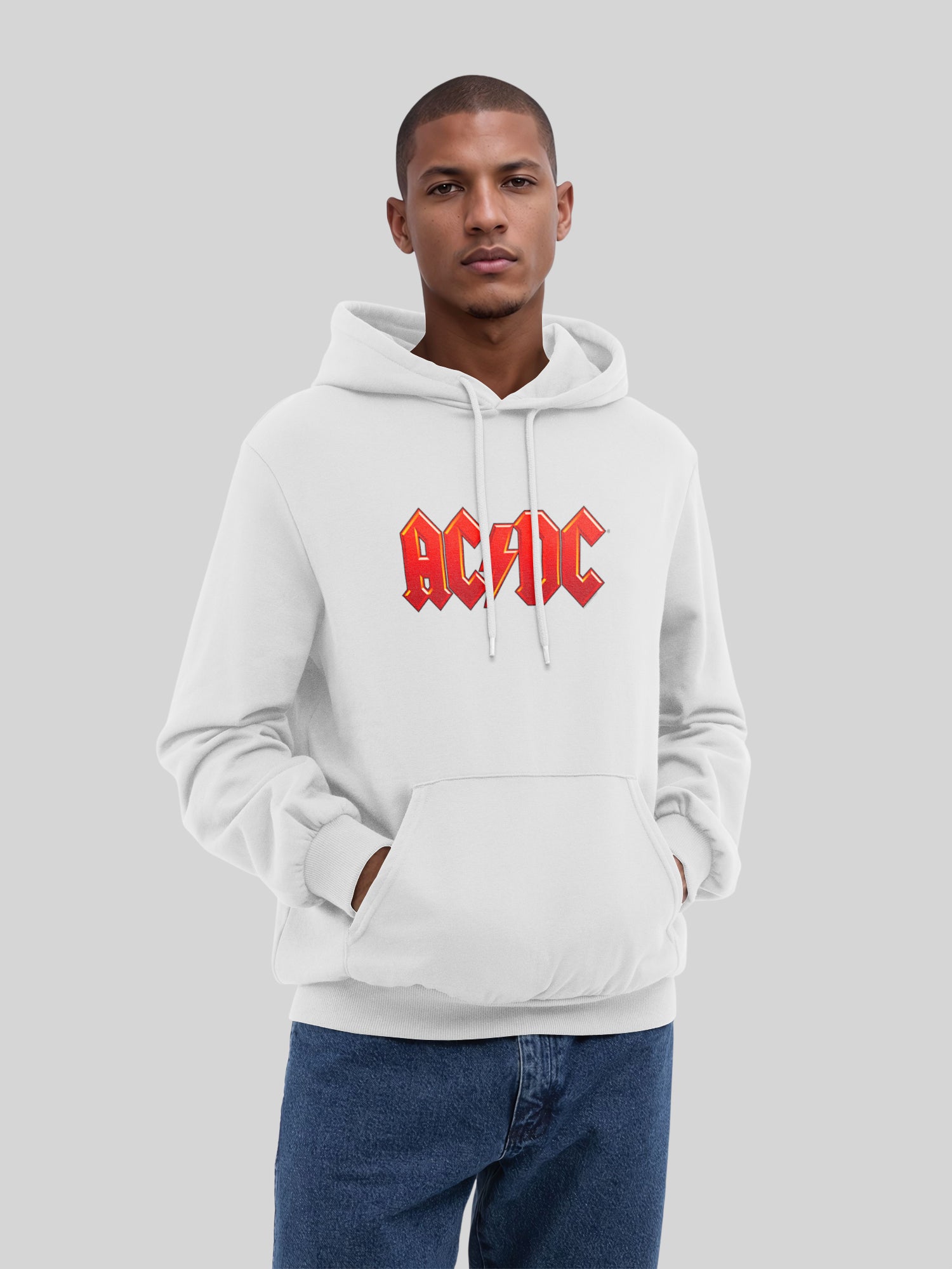 ACDC Dunkelrotes Logo Herren Hoodie