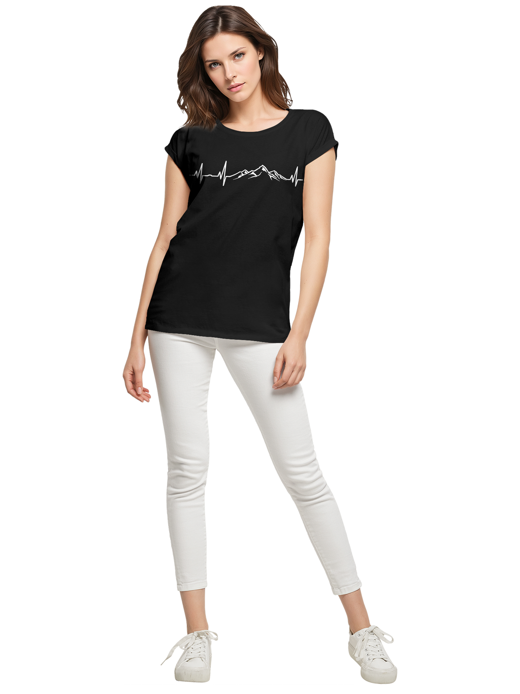 Berg Herzschlag Damen T-Shirt