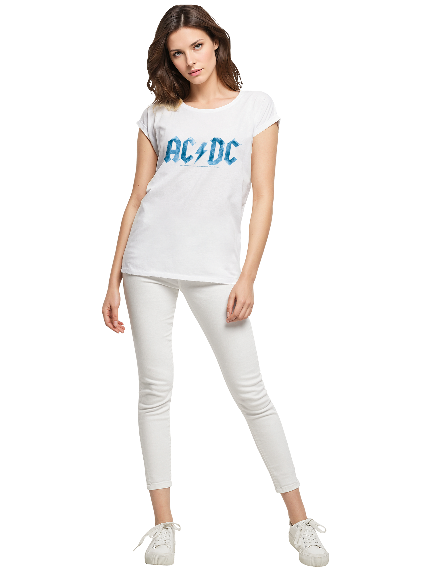 ACDC Blue Ice Logo Damen T-Shirt