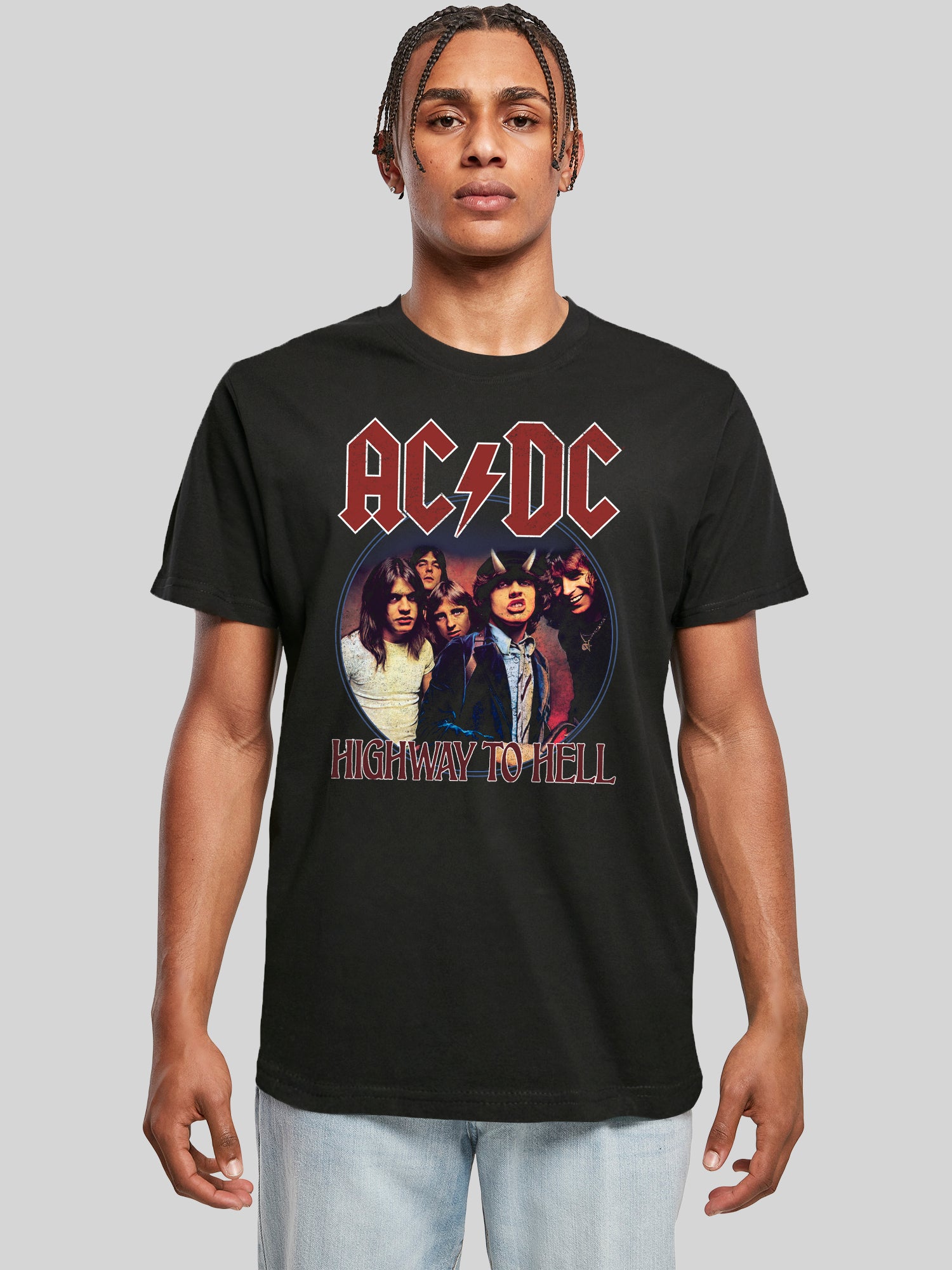 AC / DC Highway to Hell Circle T-shirt masculin